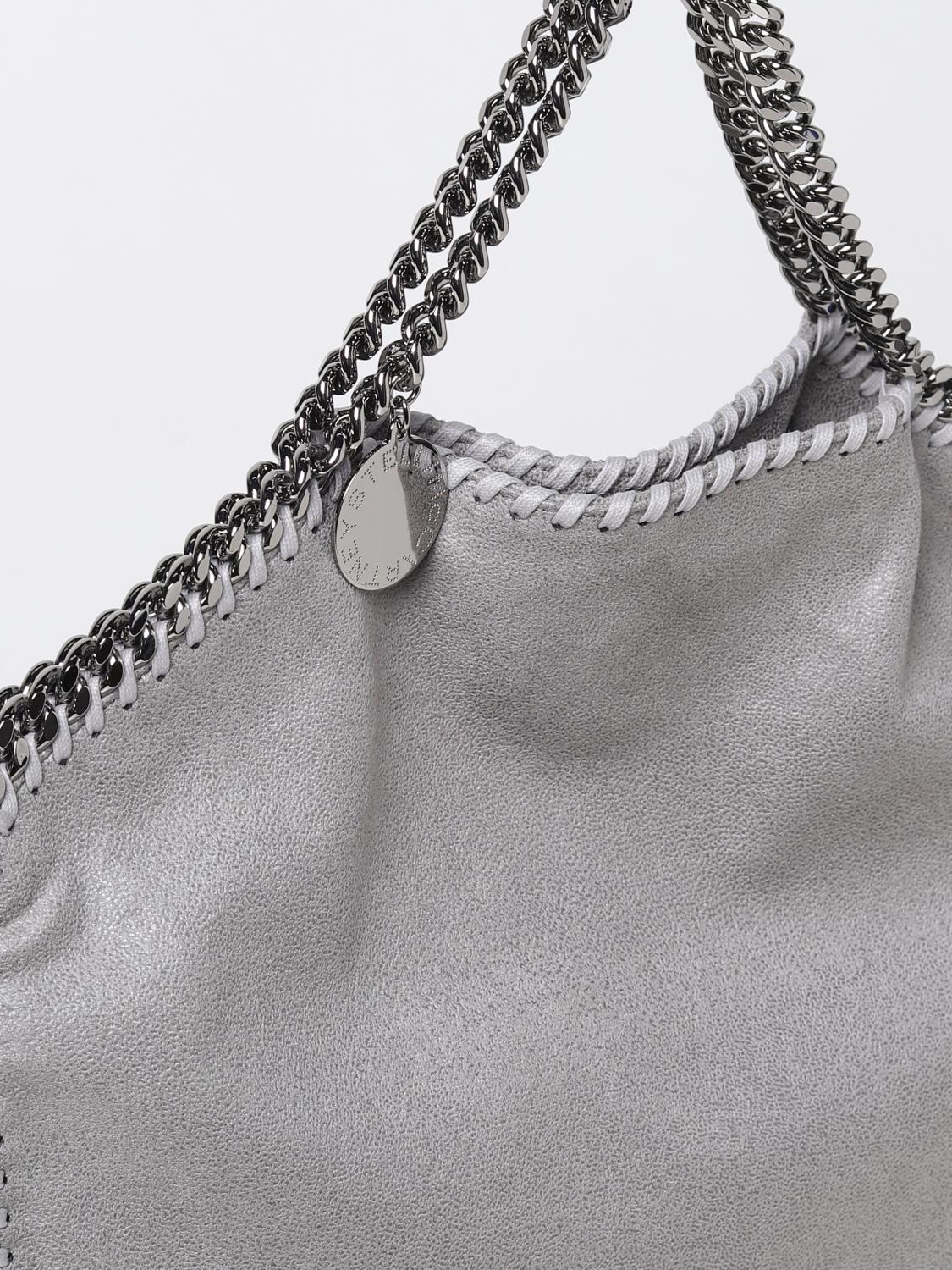 STELLA MCCARTNEY BORSA TOTE: Borsa Falabella Tote Stella McCartney in pelle sintetica cracklè, Grigio - Img 3