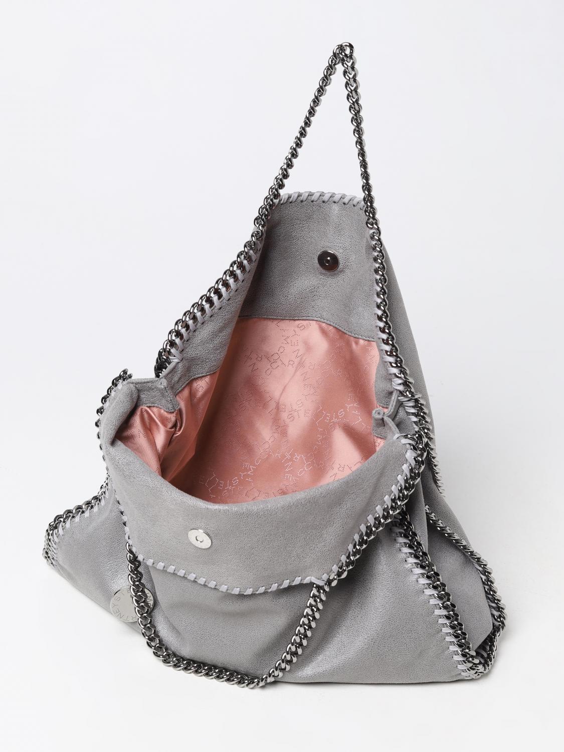 STELLA MCCARTNEY BORSA TOTE: Borsa Falabella Tote Stella McCartney in pelle sintetica cracklè, Grigio - Img 4