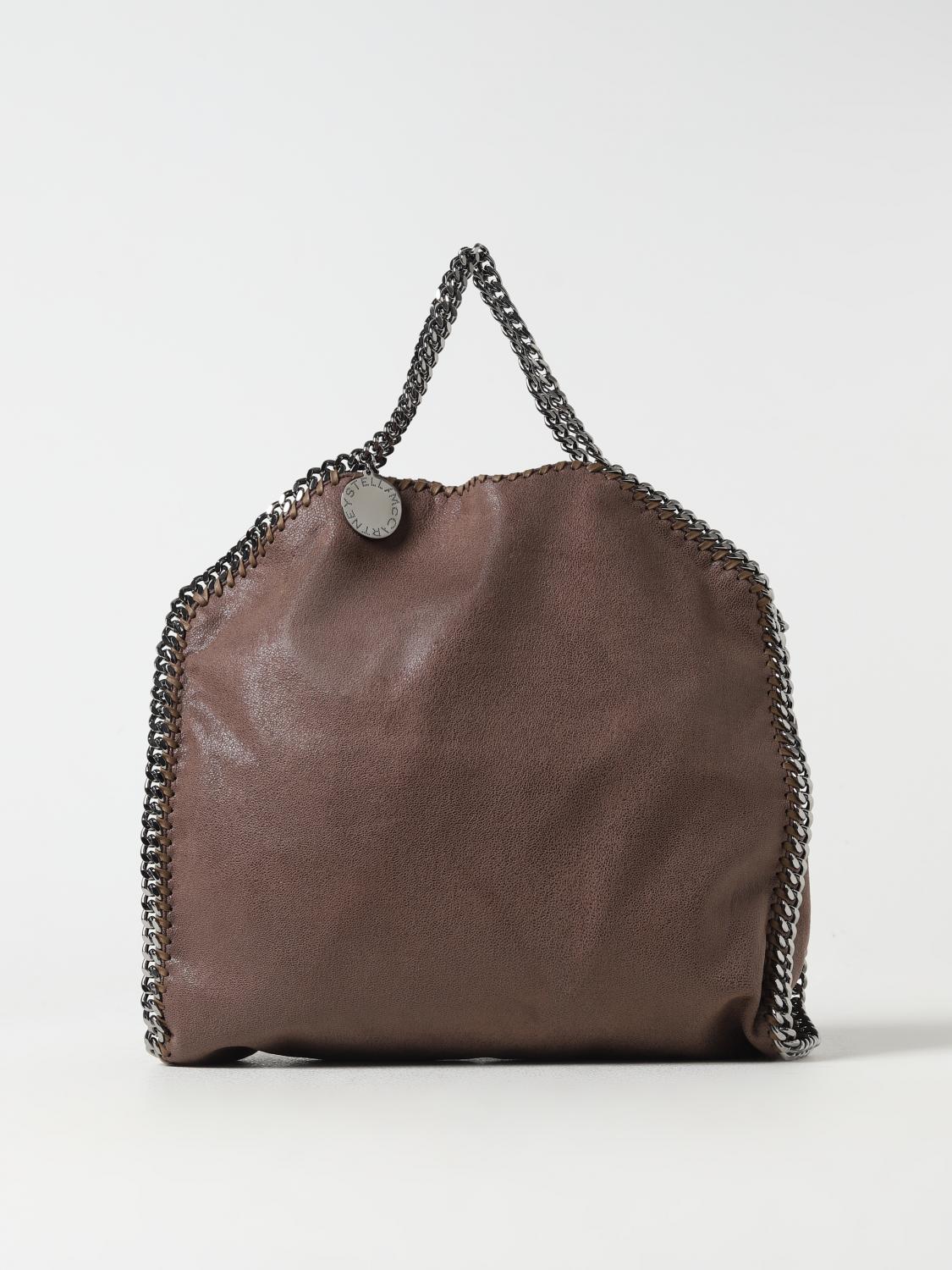 STELLA MCCARTNEY BORSA TOTE: Borsa Falabella Tote Stella McCartney in pelle sintetica cracklè, Marrone - Img 1
