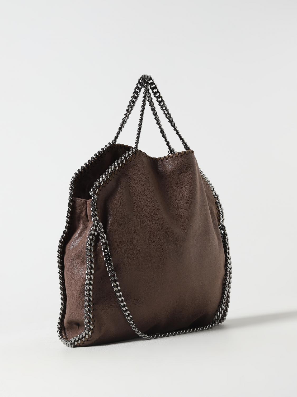 STELLA MCCARTNEY BORSA TOTE: Borsa Falabella Tote Stella McCartney in pelle sintetica cracklè, Marrone - Img 2