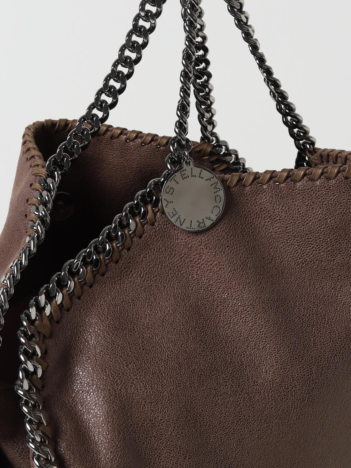 STELLA MCCARTNEY BORSA TOTE: Borsa Falabella Tote Stella McCartney in pelle sintetica cracklè, Marrone - Img 3