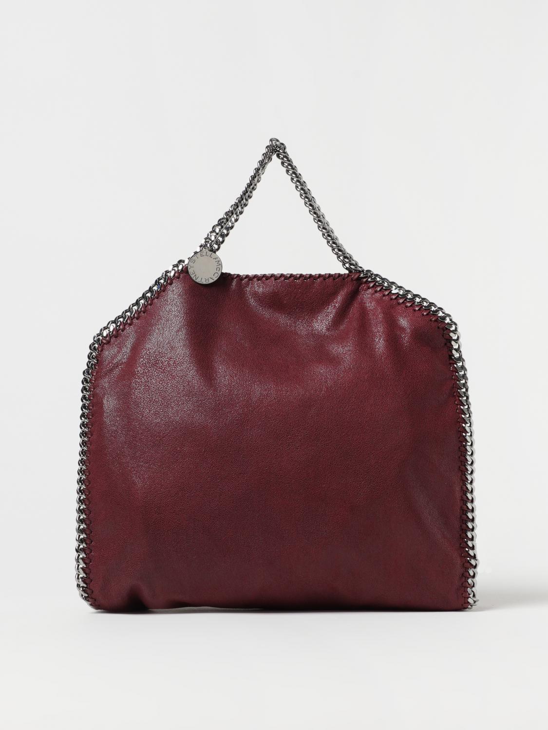 STELLA MCCARTNEY BORSA TOTE: Borsa Falabella Tote Stella McCartney in pelle sintetica cracklè, Bordeaux - Img 1
