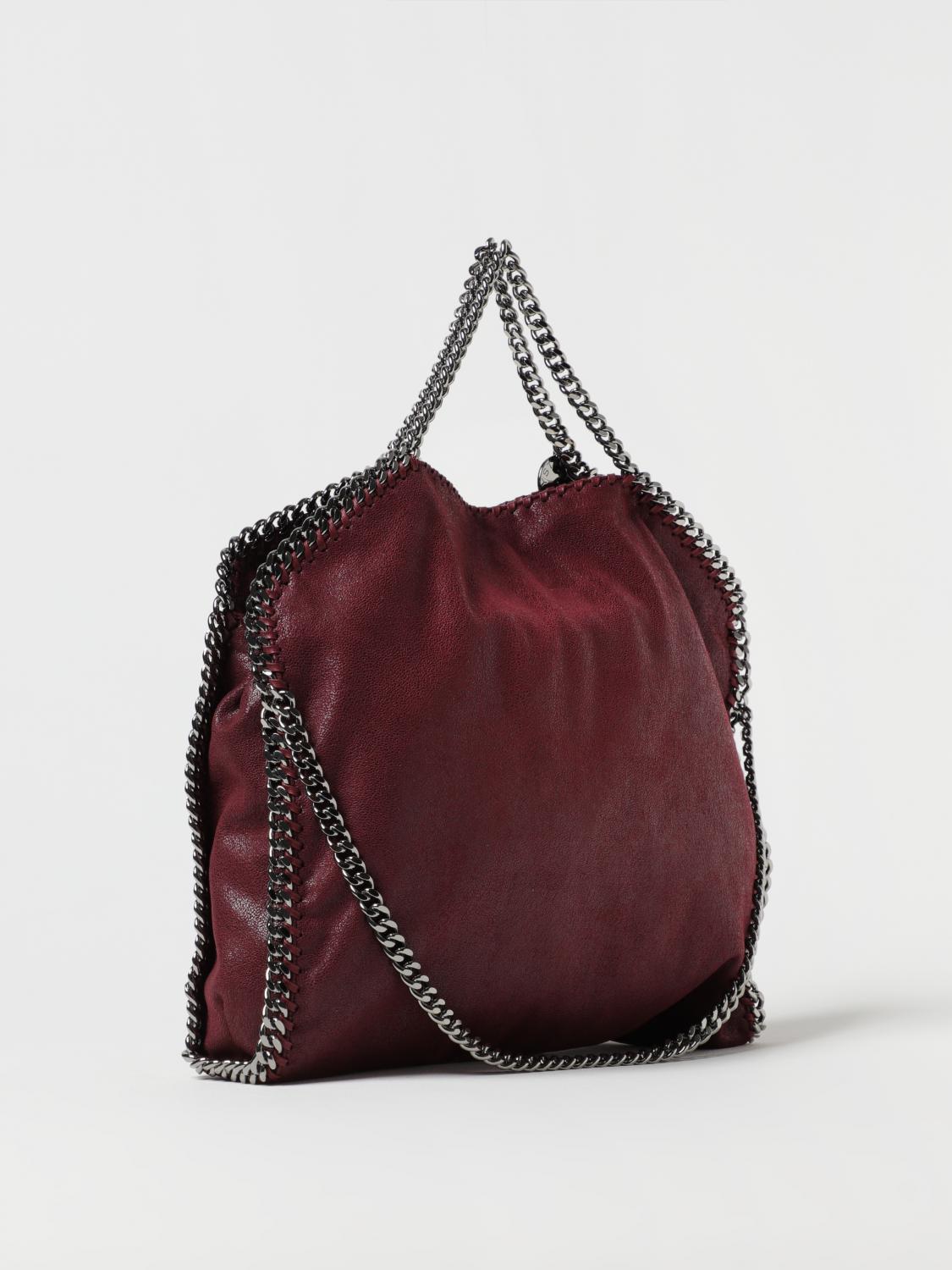 STELLA MCCARTNEY BORSA TOTE: Borsa Falabella Tote Stella McCartney in pelle sintetica cracklè, Bordeaux - Img 3