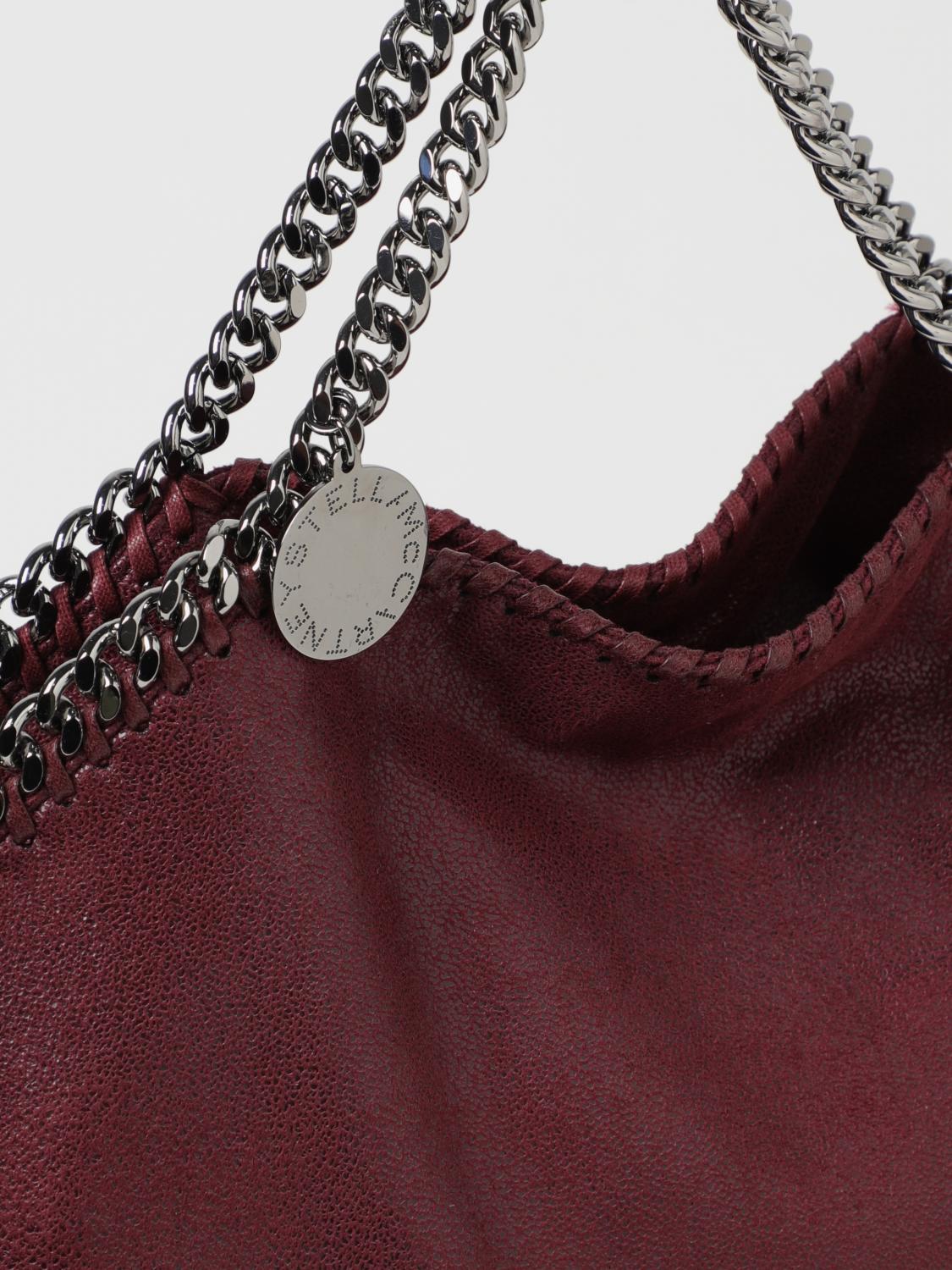 STELLA MCCARTNEY BORSA TOTE: Borsa Falabella Tote Stella McCartney in pelle sintetica cracklè, Bordeaux - Img 4