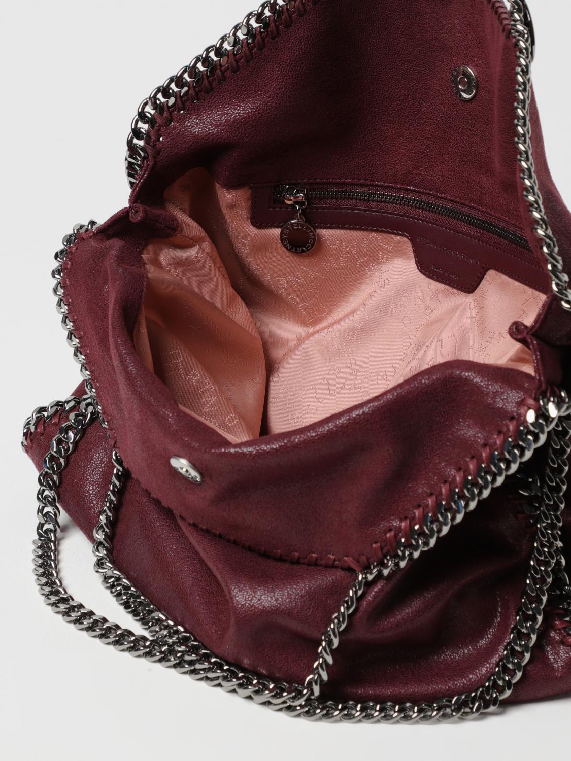 STELLA MCCARTNEY BORSA TOTE: Borsa Falabella Tote Stella McCartney in pelle sintetica cracklè, Bordeaux - Img 5
