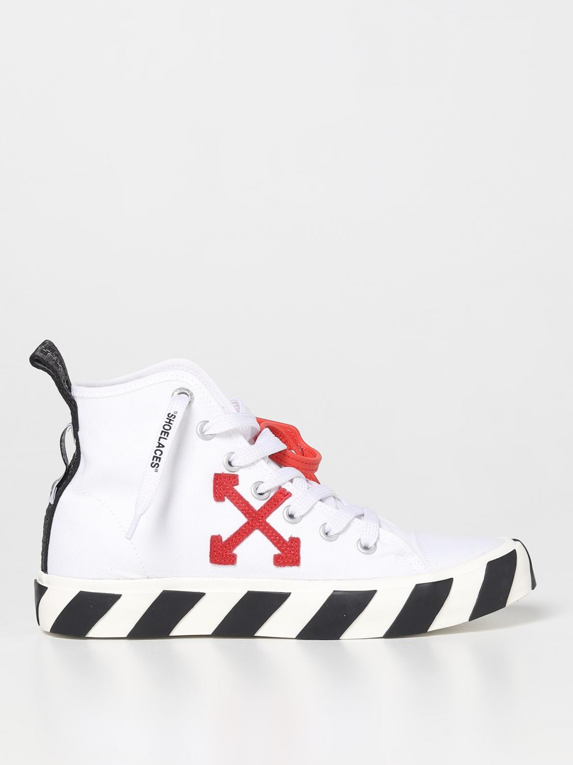 OFF-WHITE SNEAKERS: Off-White Vulcanized sneakers in canvas, White - Img 1