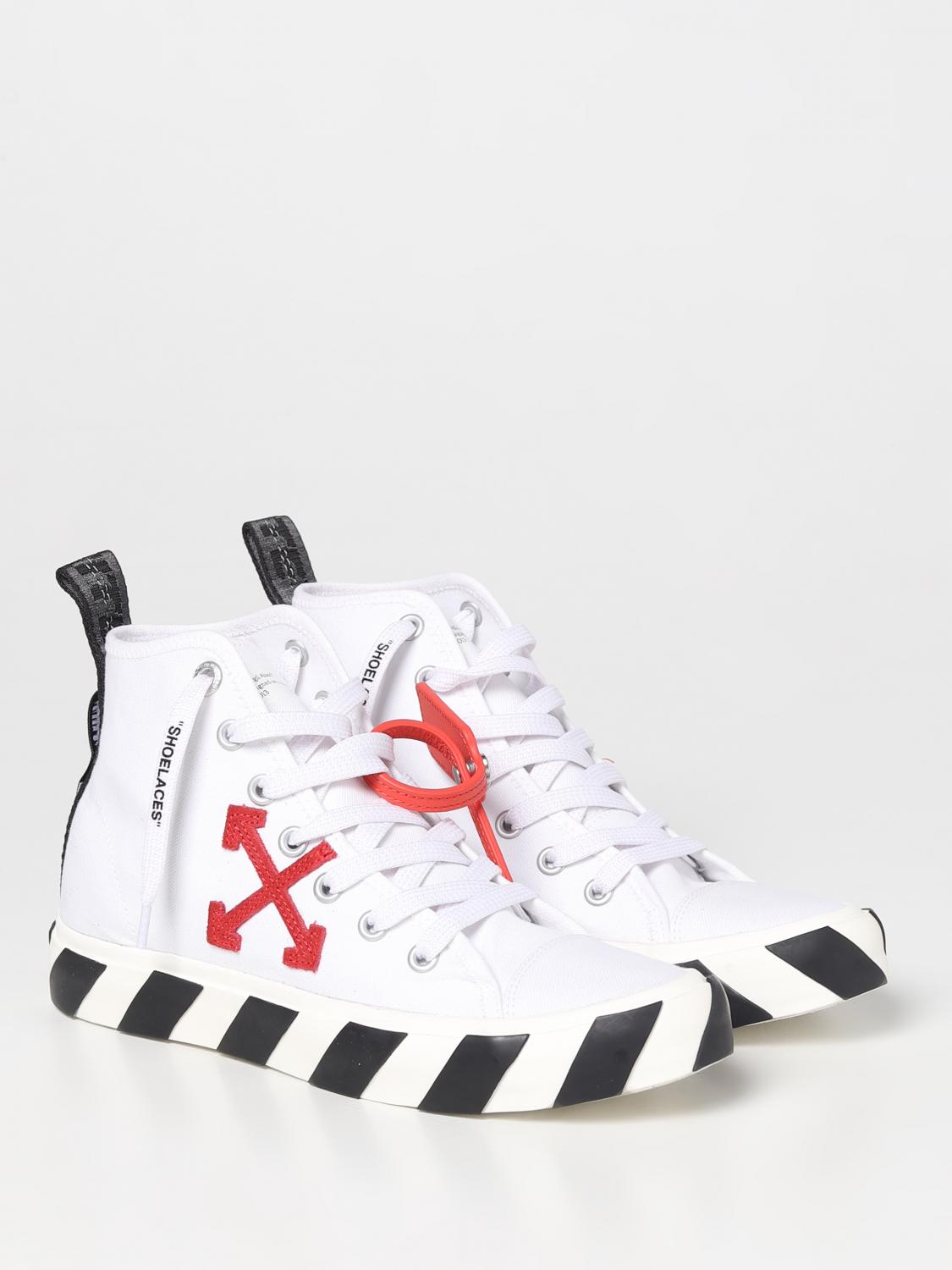 OFF-WHITE SNEAKERS: Off-White Vulcanized sneakers in canvas, White - Img 2