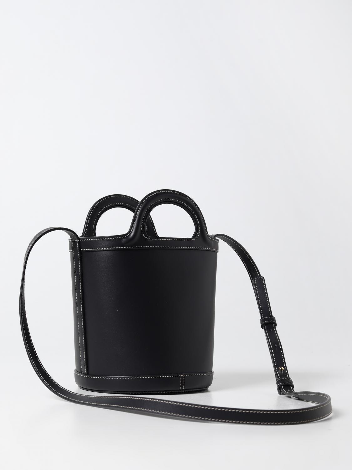 MARNI BORSA MINI: Borsa Tropicalia Marni in pelle , Nero - Img 2
