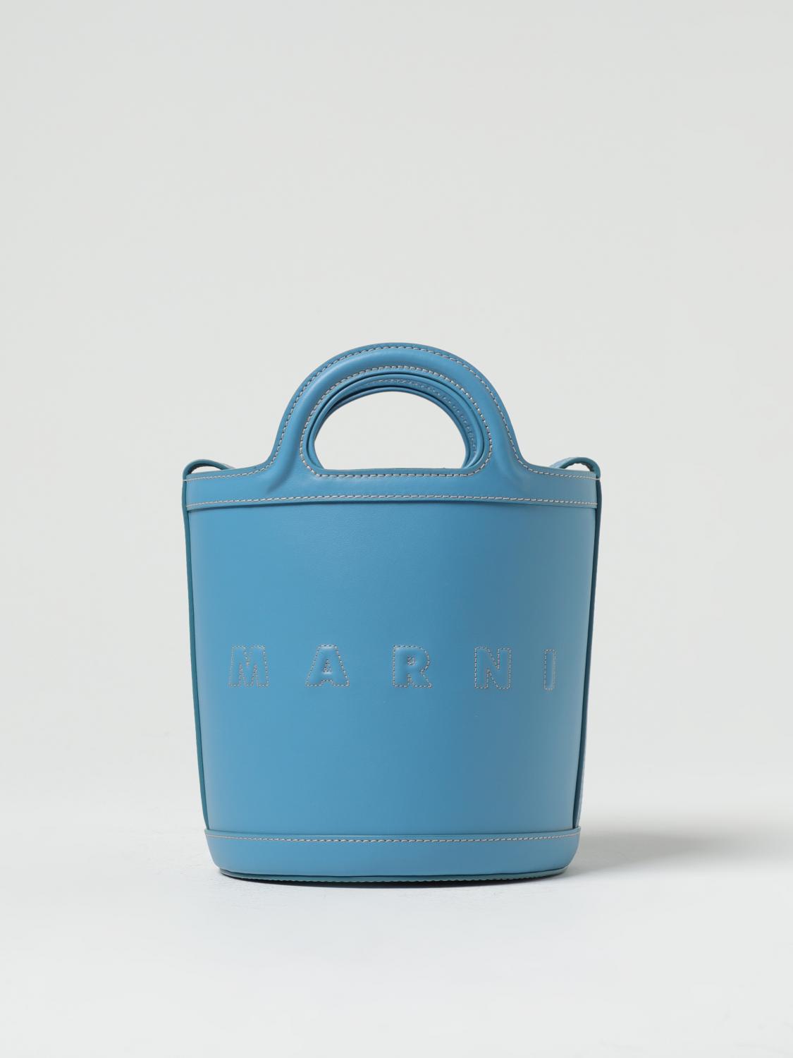 MARNI BORSA MINI: Borsa Tropicalia Marni in pelle , Blue - Img 1
