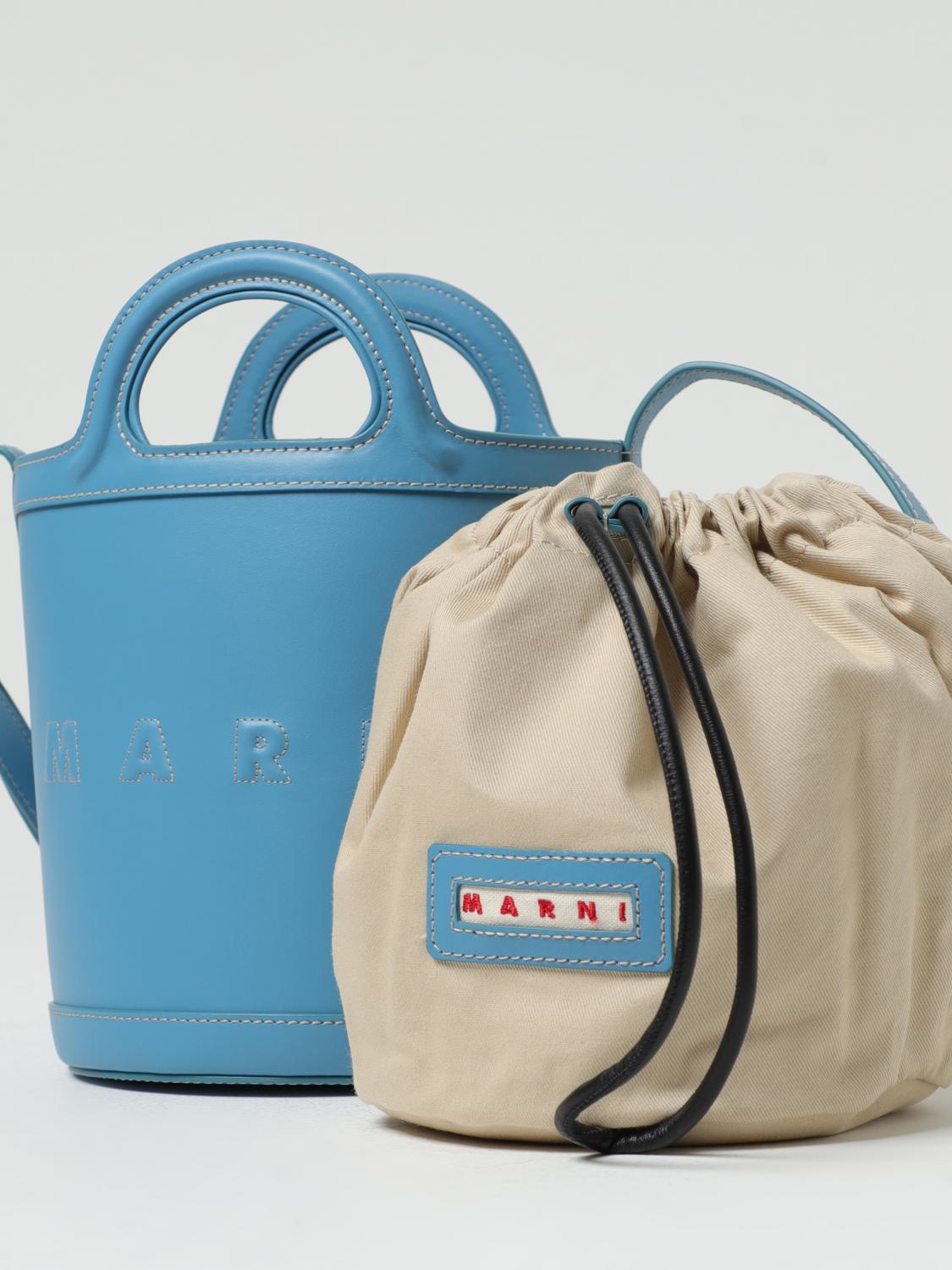 MARNI BORSA MINI: Borsa Tropicalia Marni in pelle , Blue - Img 3