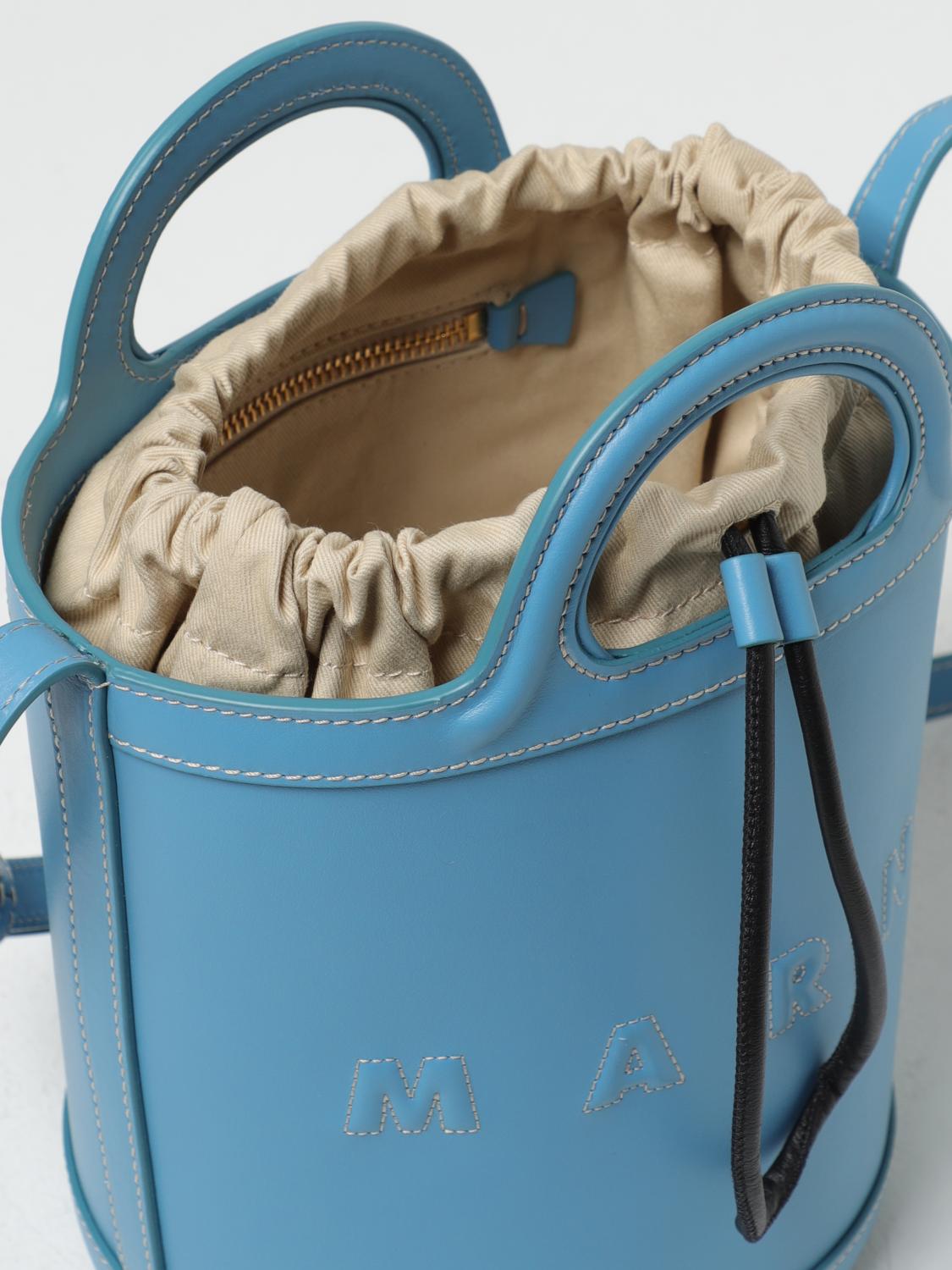 MARNI BORSA MINI: Borsa Tropicalia Marni in pelle , Blue - Img 4