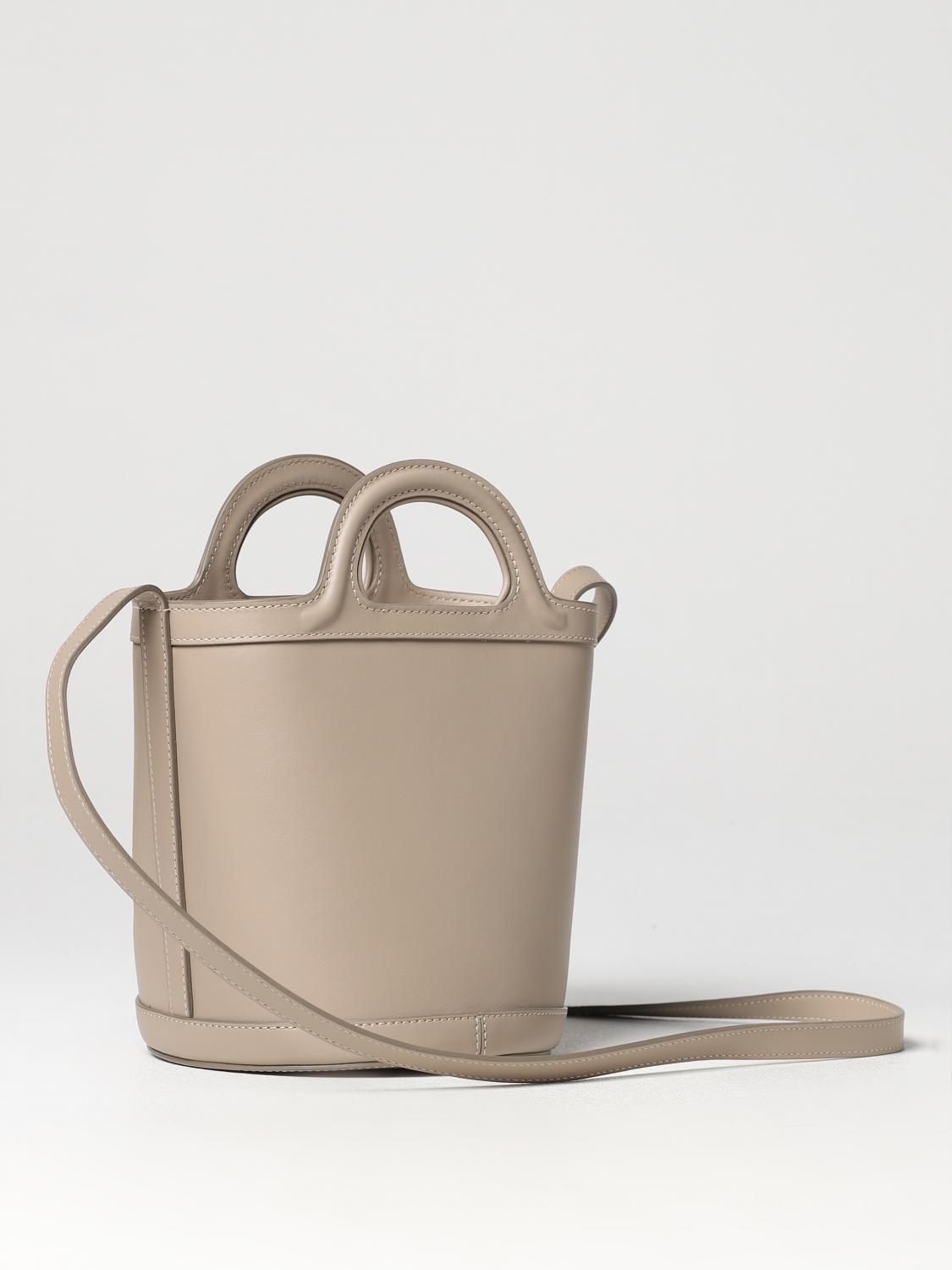 MARNI BORSA MINI: Borsa Tropicalia Marni in pelle , Grigio - Img 2