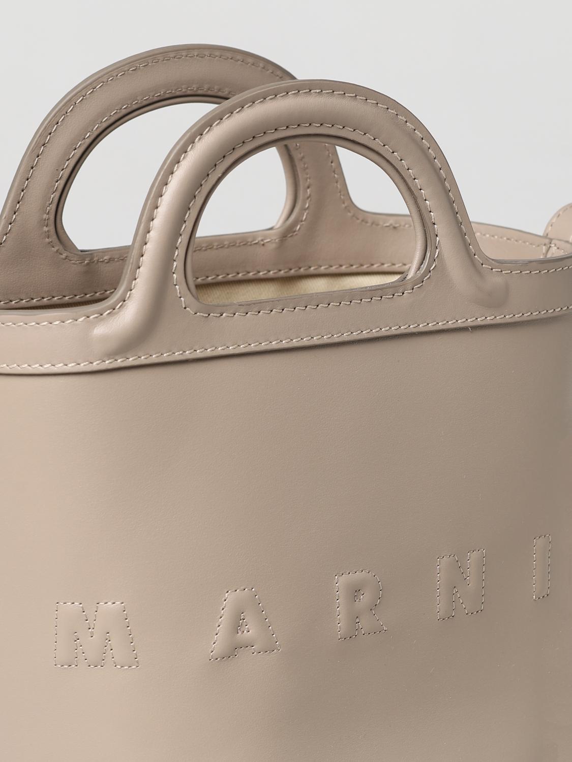 MARNI BORSA MINI: Borsa Tropicalia Marni in pelle , Grigio - Img 3