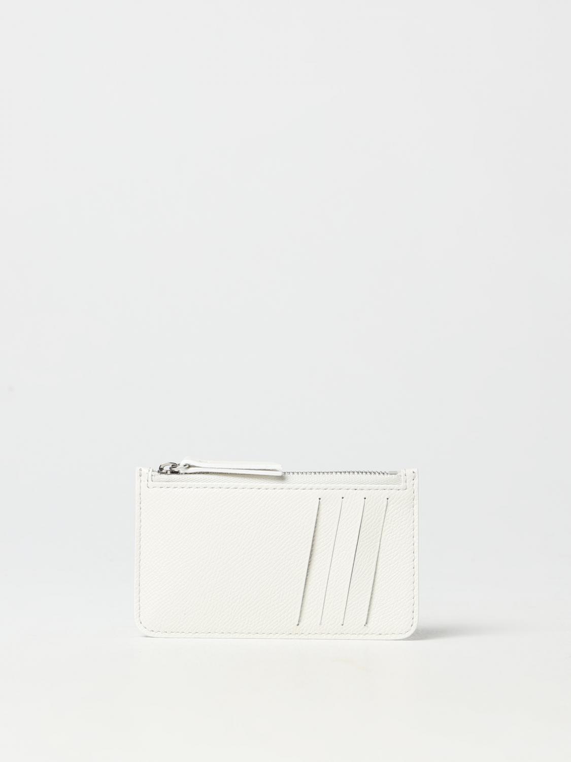 MAISON MARGIELA PORTAFOGLIO: Portacarte di credito Maison Margiela in pelle, Bianco - Img 2