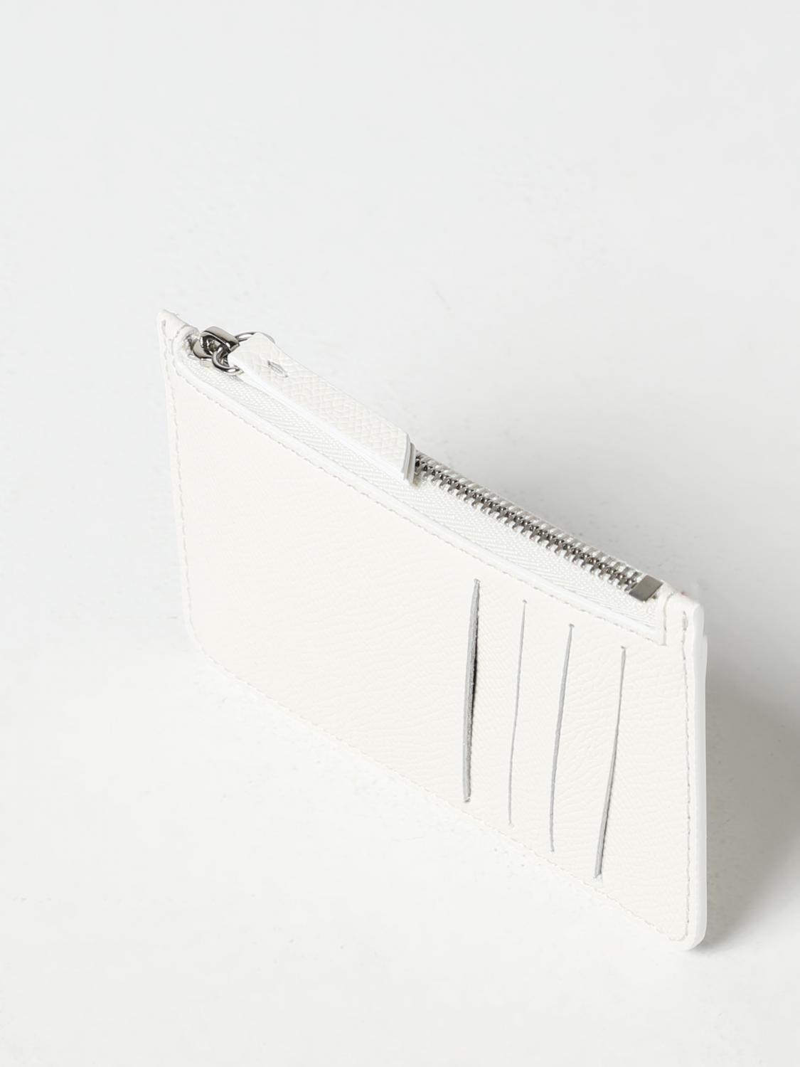 MAISON MARGIELA PORTAFOGLIO: Portacarte di credito Maison Margiela in pelle, Bianco - Img 3