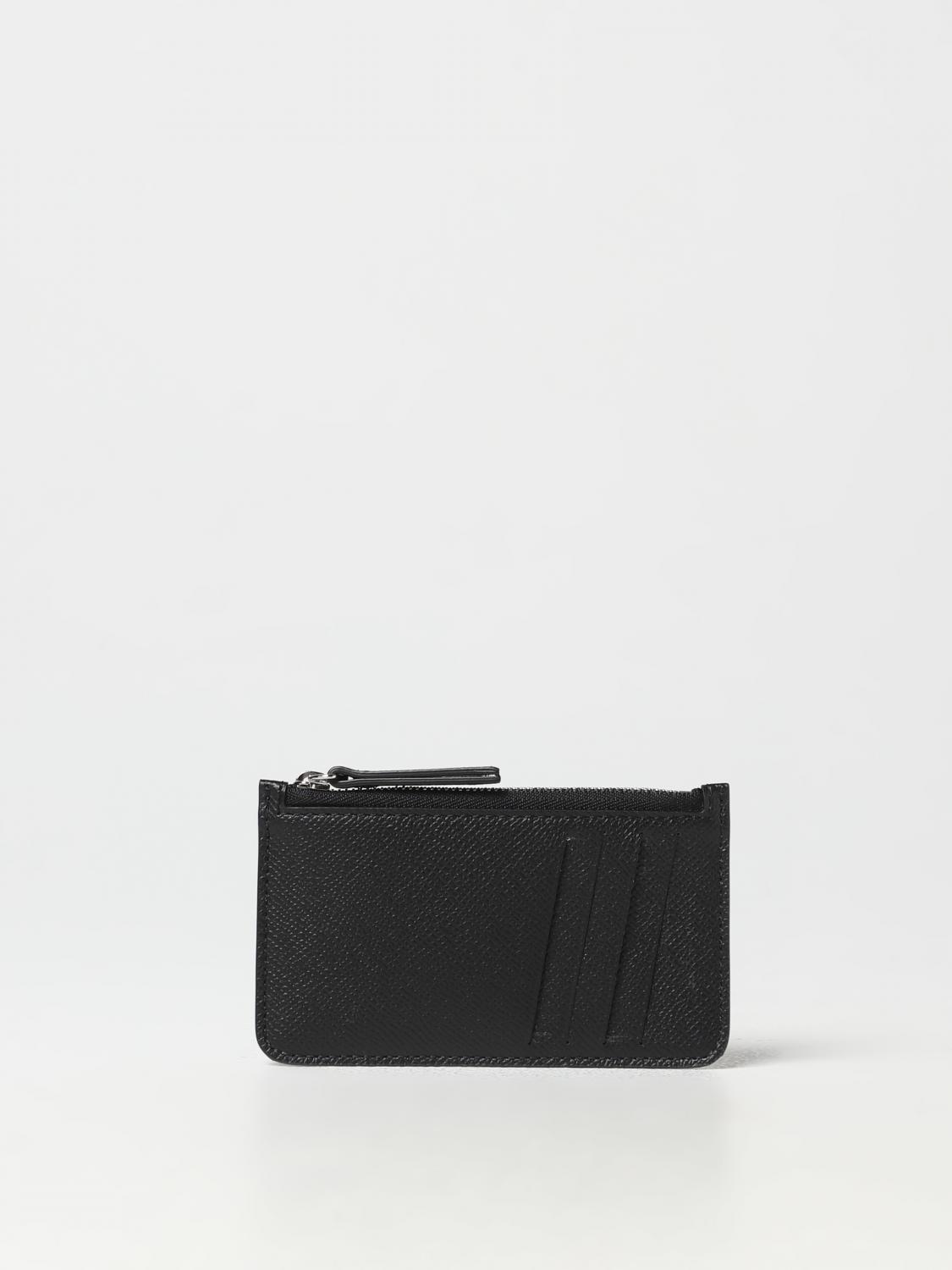 MAISON MARGIELA 財布: Maison Margielaレザーカードホルダー, ブラック - Img 2