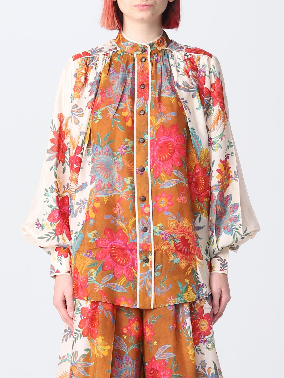 【美品】ZIMMERMANN ジマーマン くすみオレンジ レースブラウス Zimmermann オレンジ ブラウス 美品】ZIMMERMANN ジマーマン くすみ