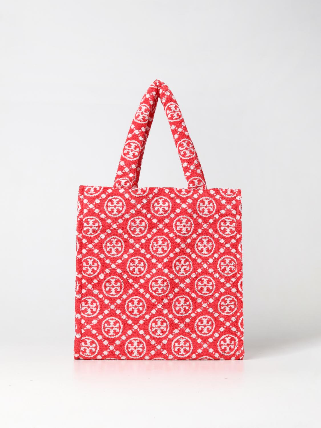 チョンダムスタイル Tory Burch Terry Monogram T bag in cotton terry - Red | 148687