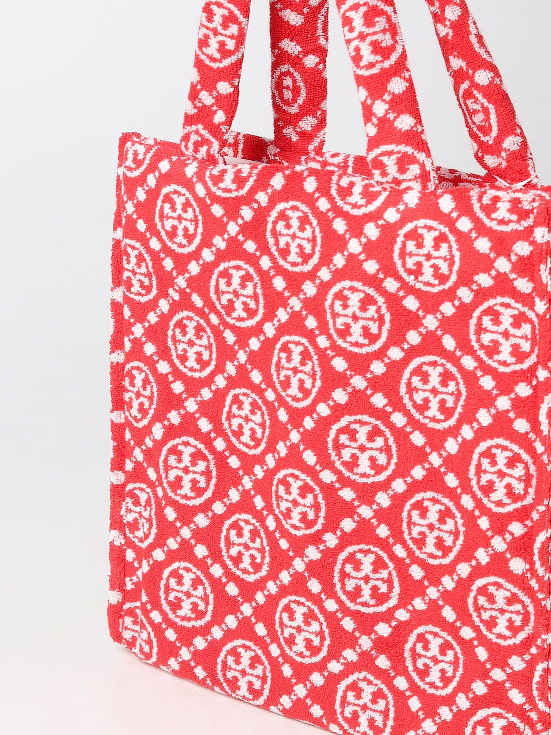 Tory Burch Terry Monogram T bag in cotton terry - Red | 148687