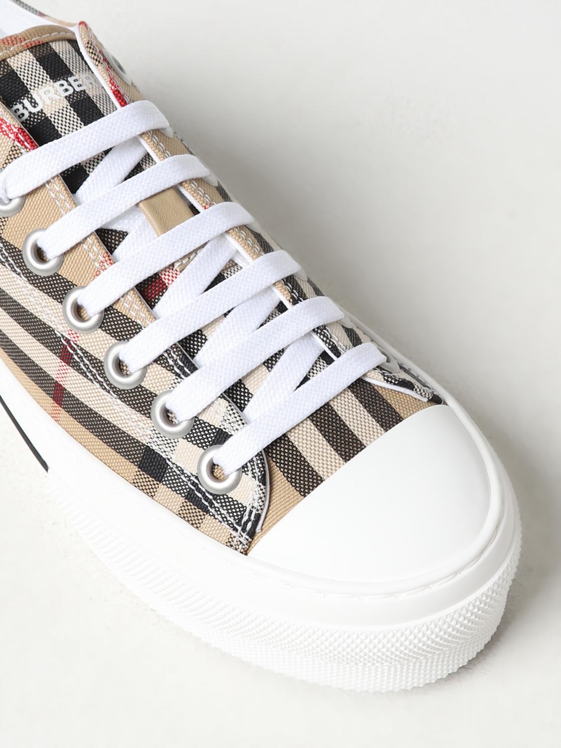 BURBERRY SNEAKERS: Sneakers Burberry in cotone check, Beige - Img 4