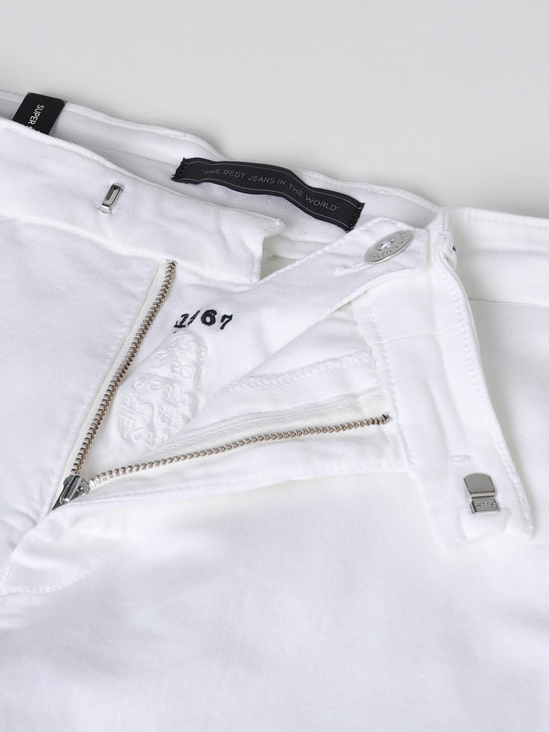 TRAMAROSSA: Pantalone in misto cotone Bianco Pantaloni