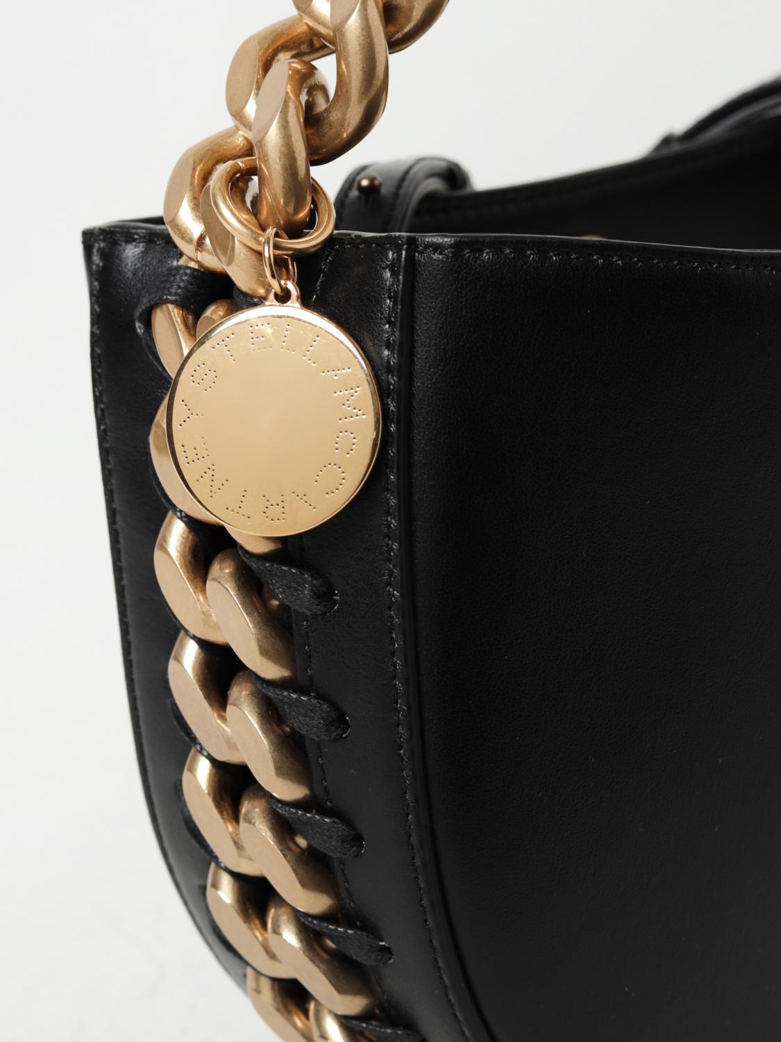 STELLA MCCARTNEY BORSA MINI: Borsa Frayme Stella McCartney in pelle sintetica con applicazione, Nero - Img 3