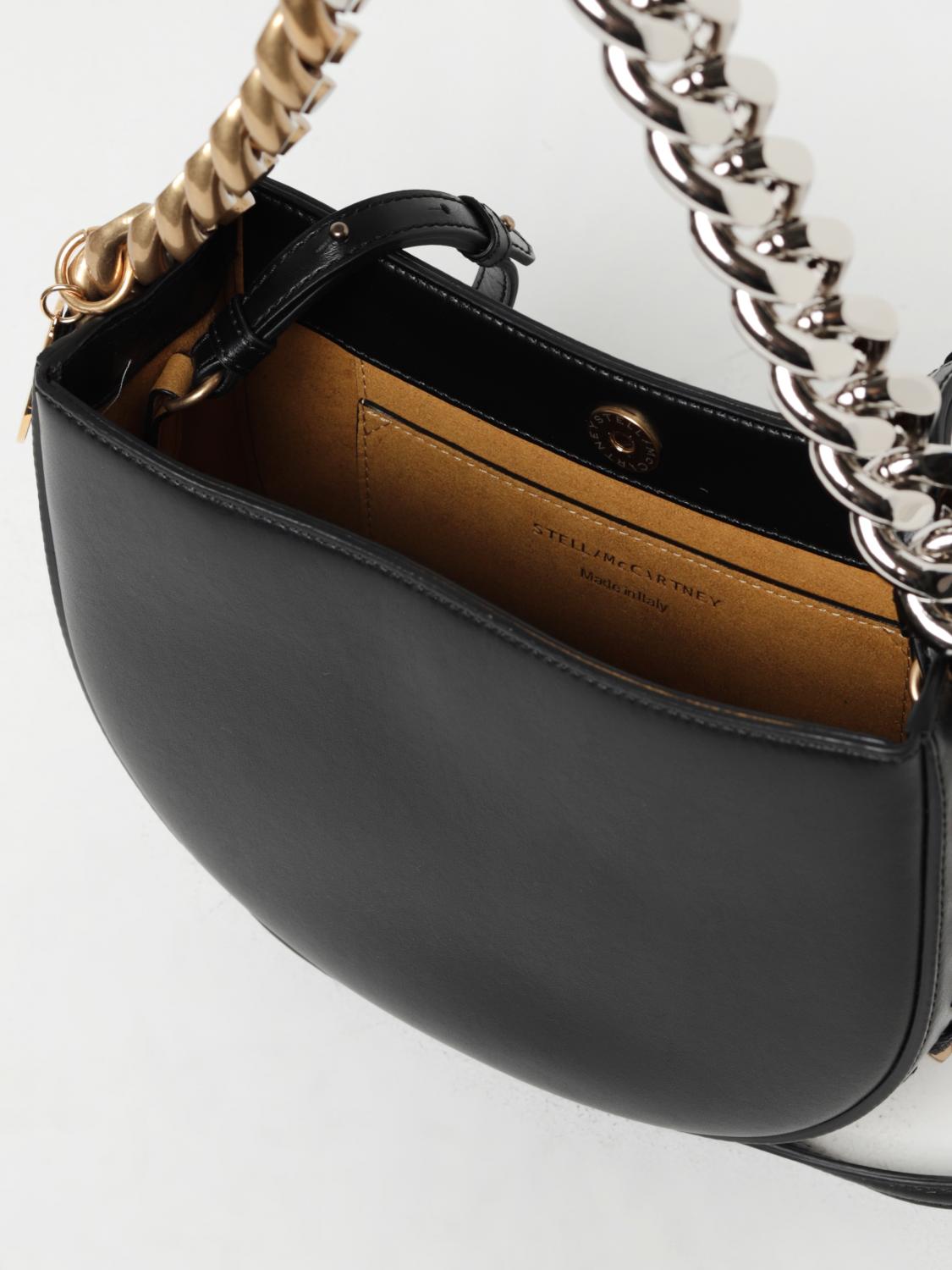 STELLA MCCARTNEY BORSA MINI: Borsa Frayme Stella McCartney in pelle sintetica con applicazione, Nero - Img 4