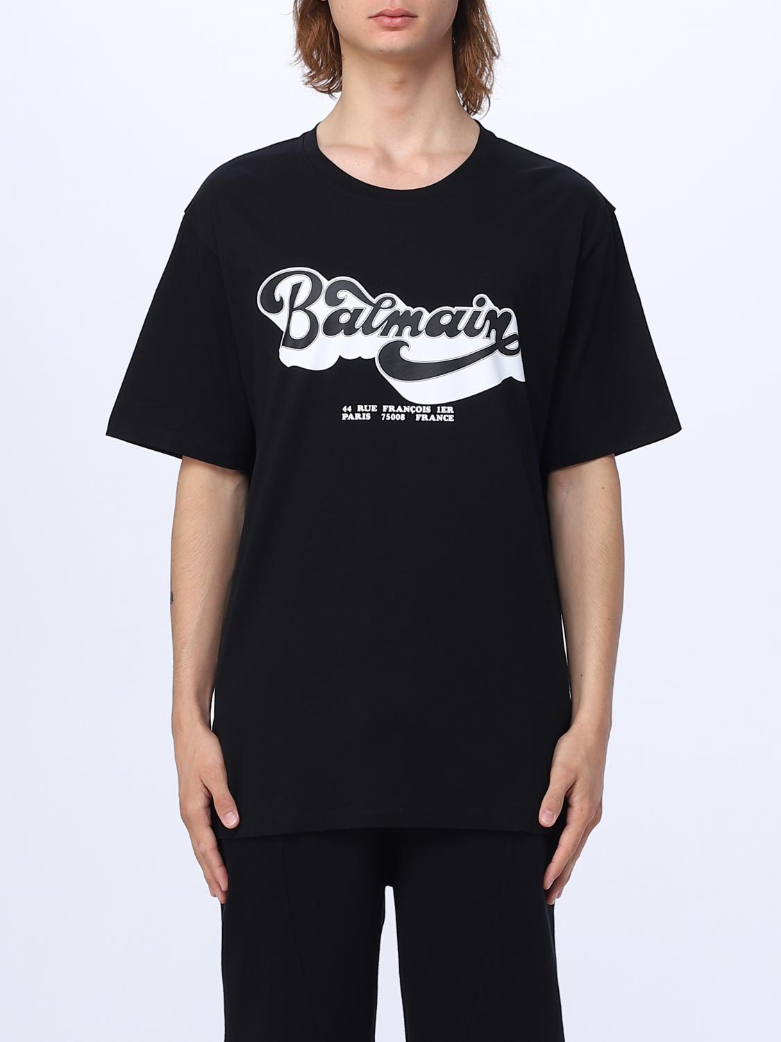 BALMAIN: T-shirt in cotton - Black | Balmain t-shirt BH1EG010BC44