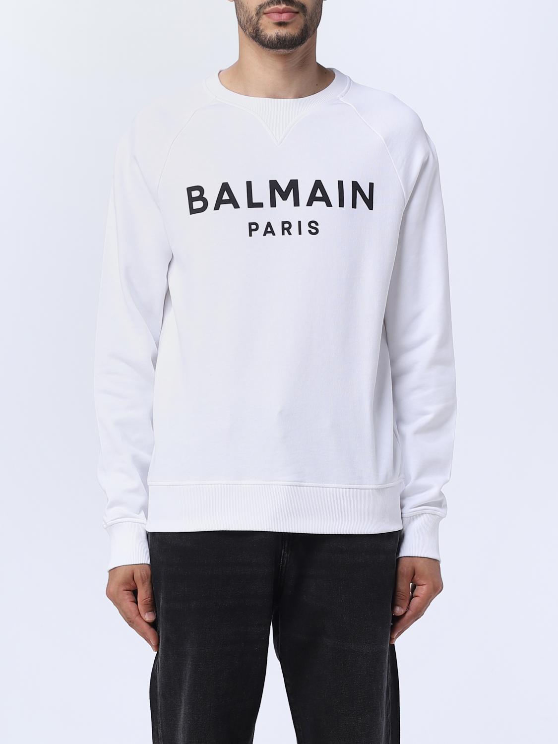 BALMAIN: sweatshirt in cotton - White | Balmain sweatshirt