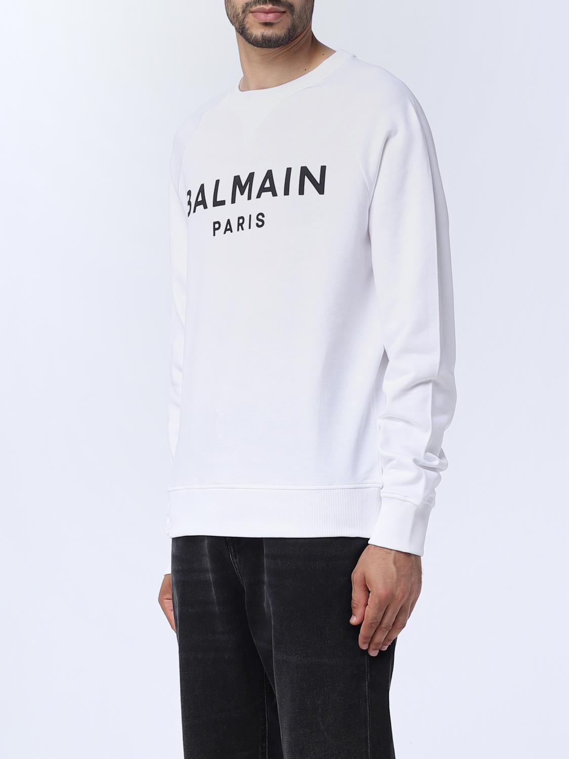 BALMAIN SWEATSHIRT: Balmain sweatshirt in cotton, White - Img 4