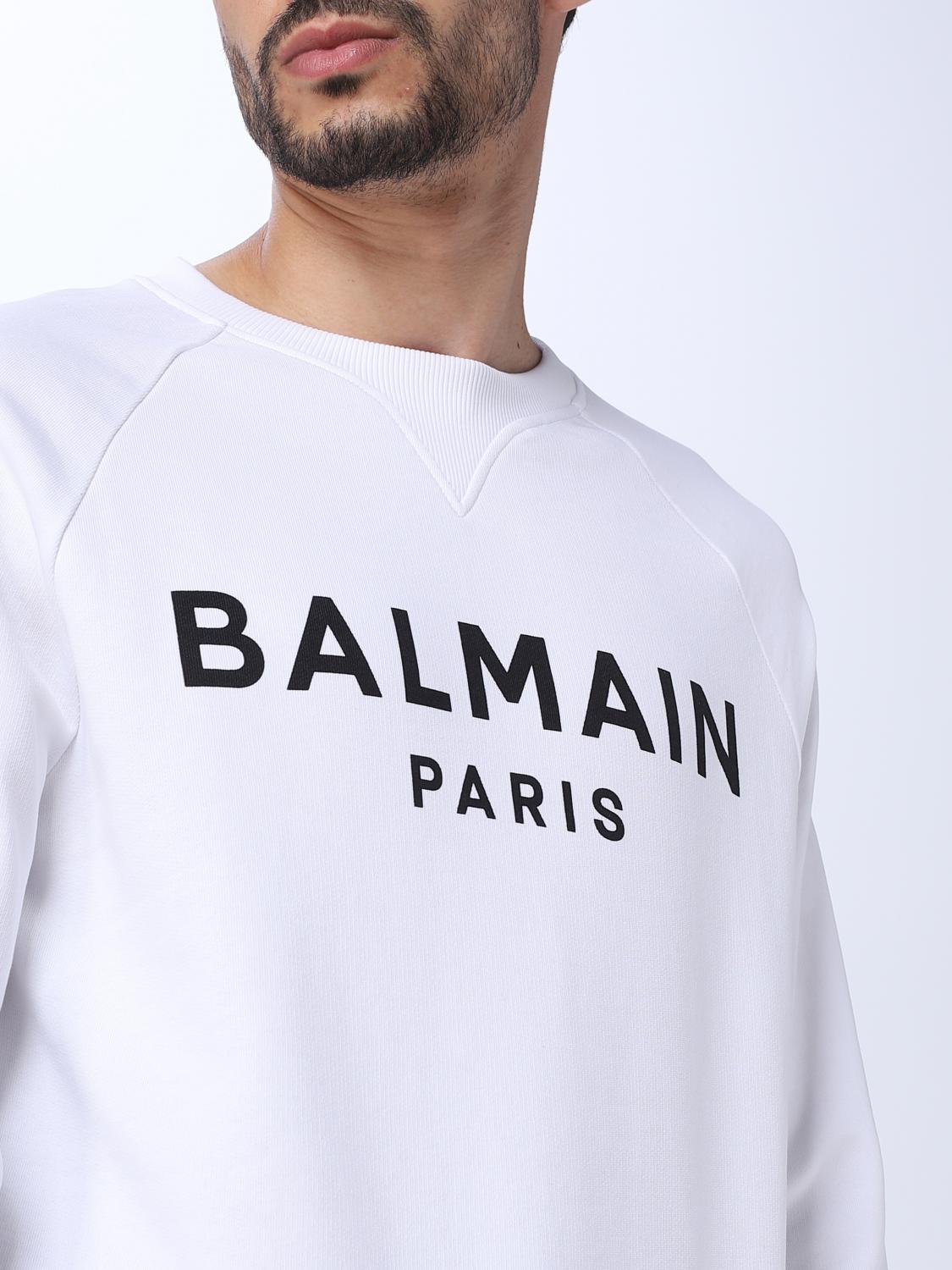 BALMAIN SWEATSHIRT: Balmain sweatshirt in cotton, White - Img 5