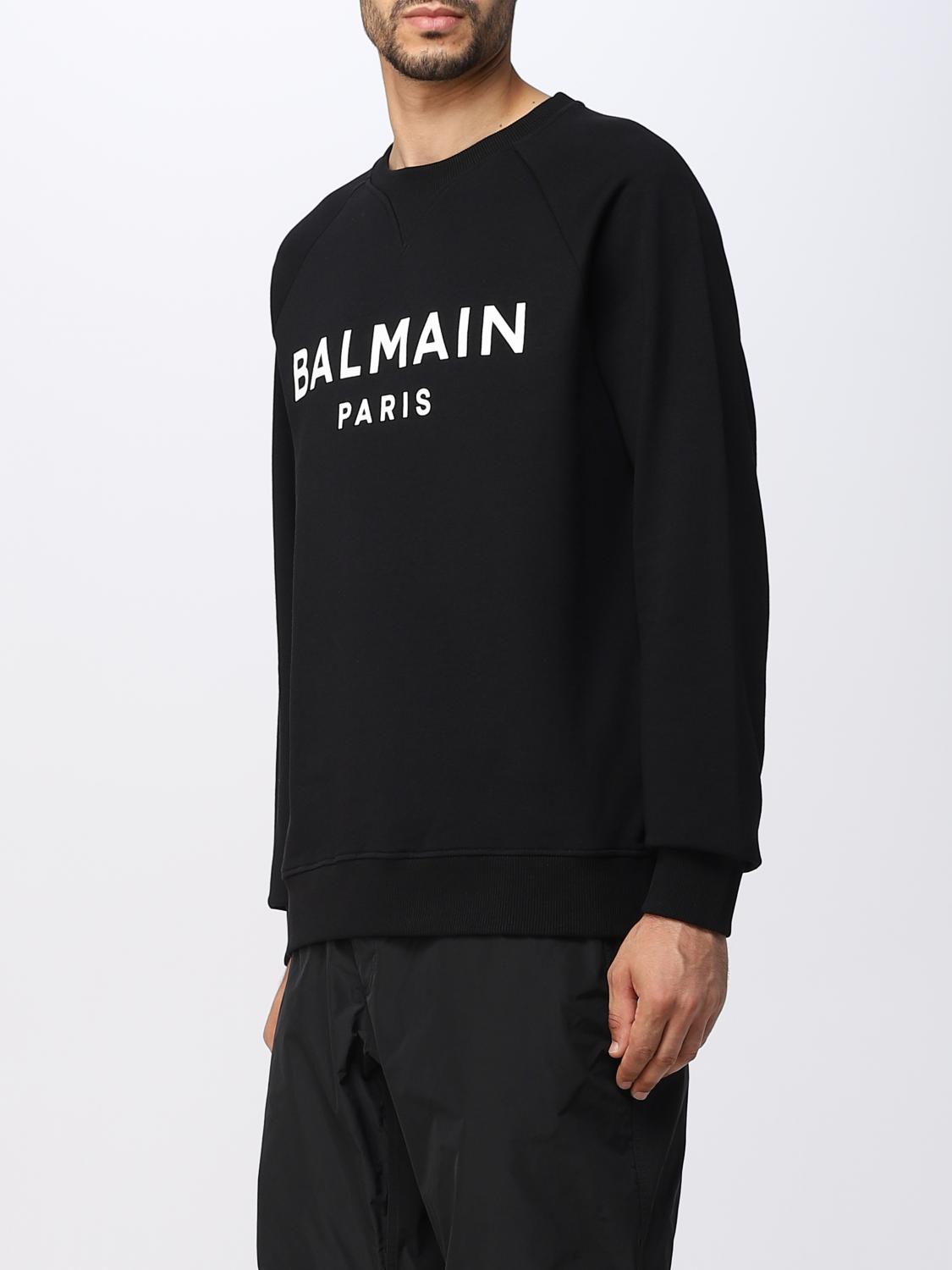 BALMAIN SWEATSHIRT: Balmain sweatshirt in cotton, Black - Img 4