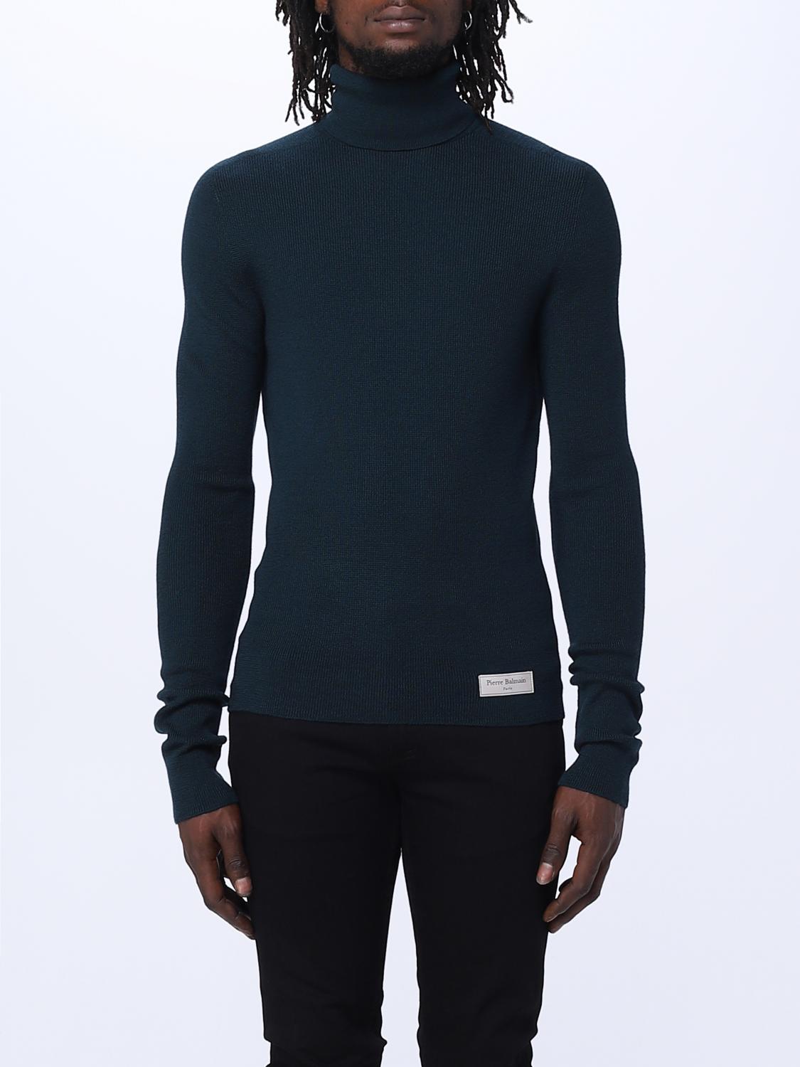 BALMAIN PULLOVER: Pullover herren Balmain, Grün - Img 1