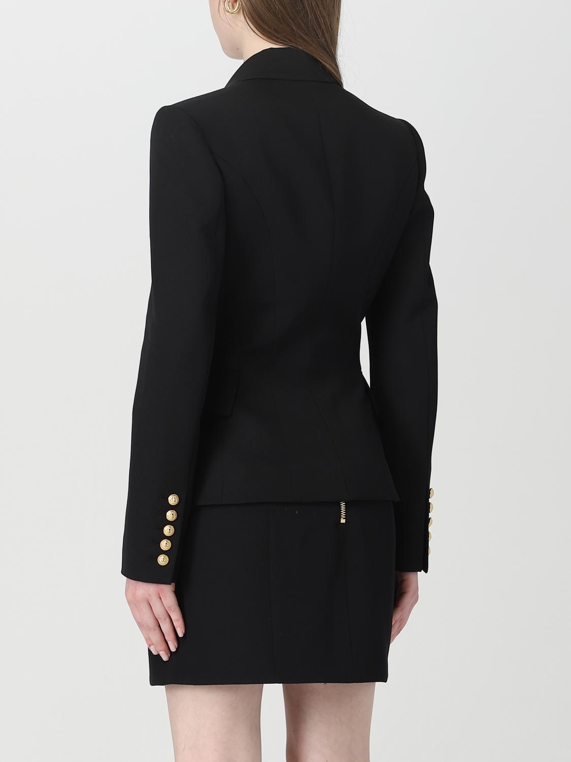 BALMAIN: Blazer woman - Black | Balmain blazer BF1SG008WB08