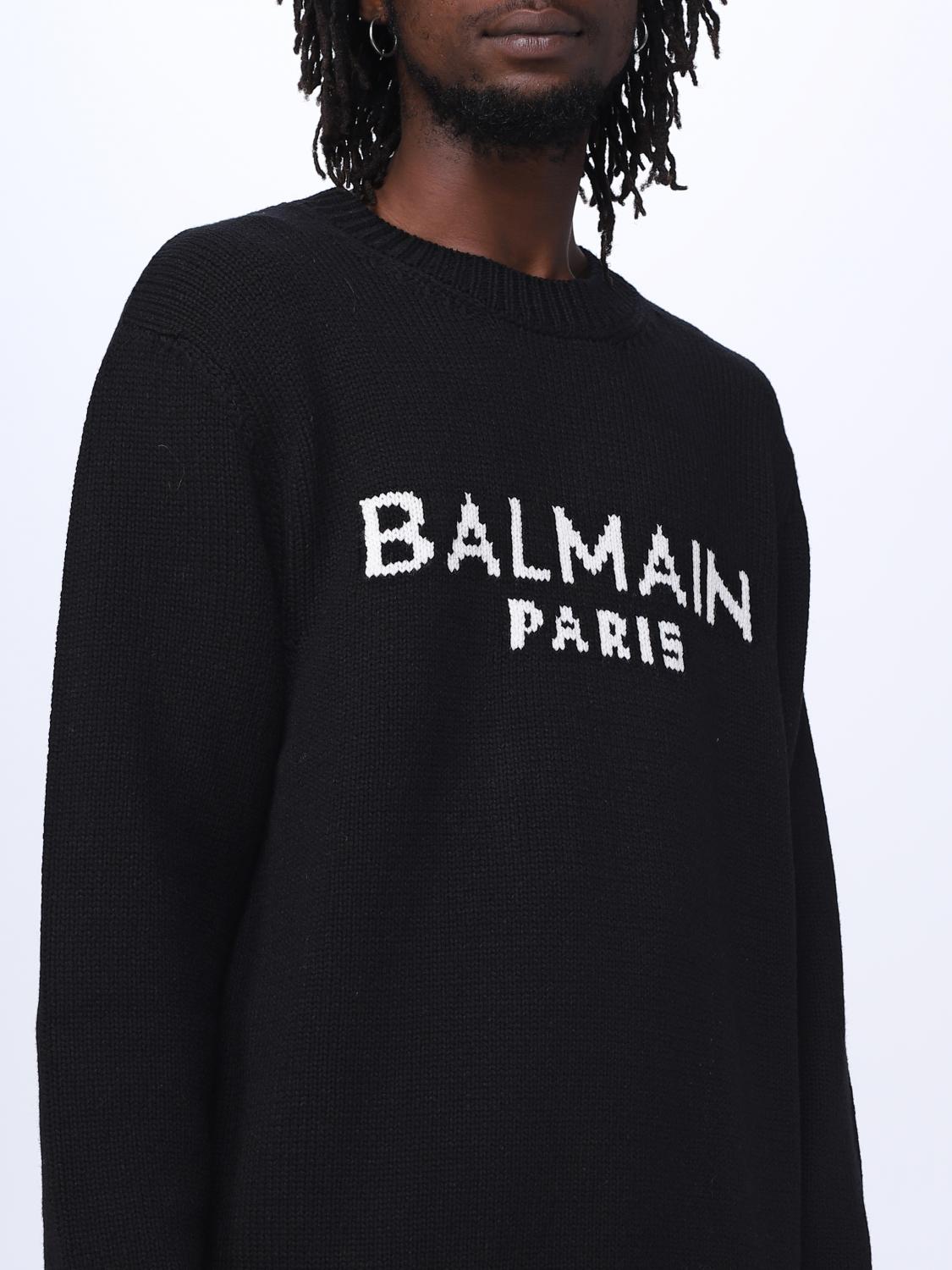 BALMAIN PULLOVER: Pullover herren Balmain, Schwarz - Img 5