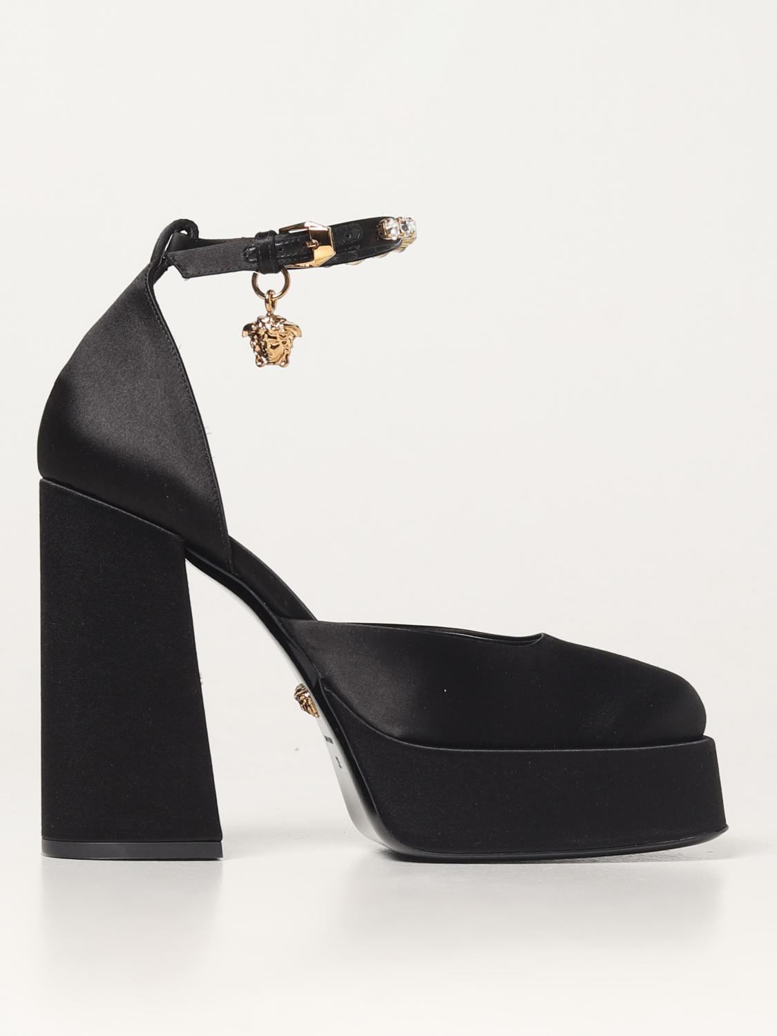 VERSACE: High heel shoes woman - Black | Versace high heel