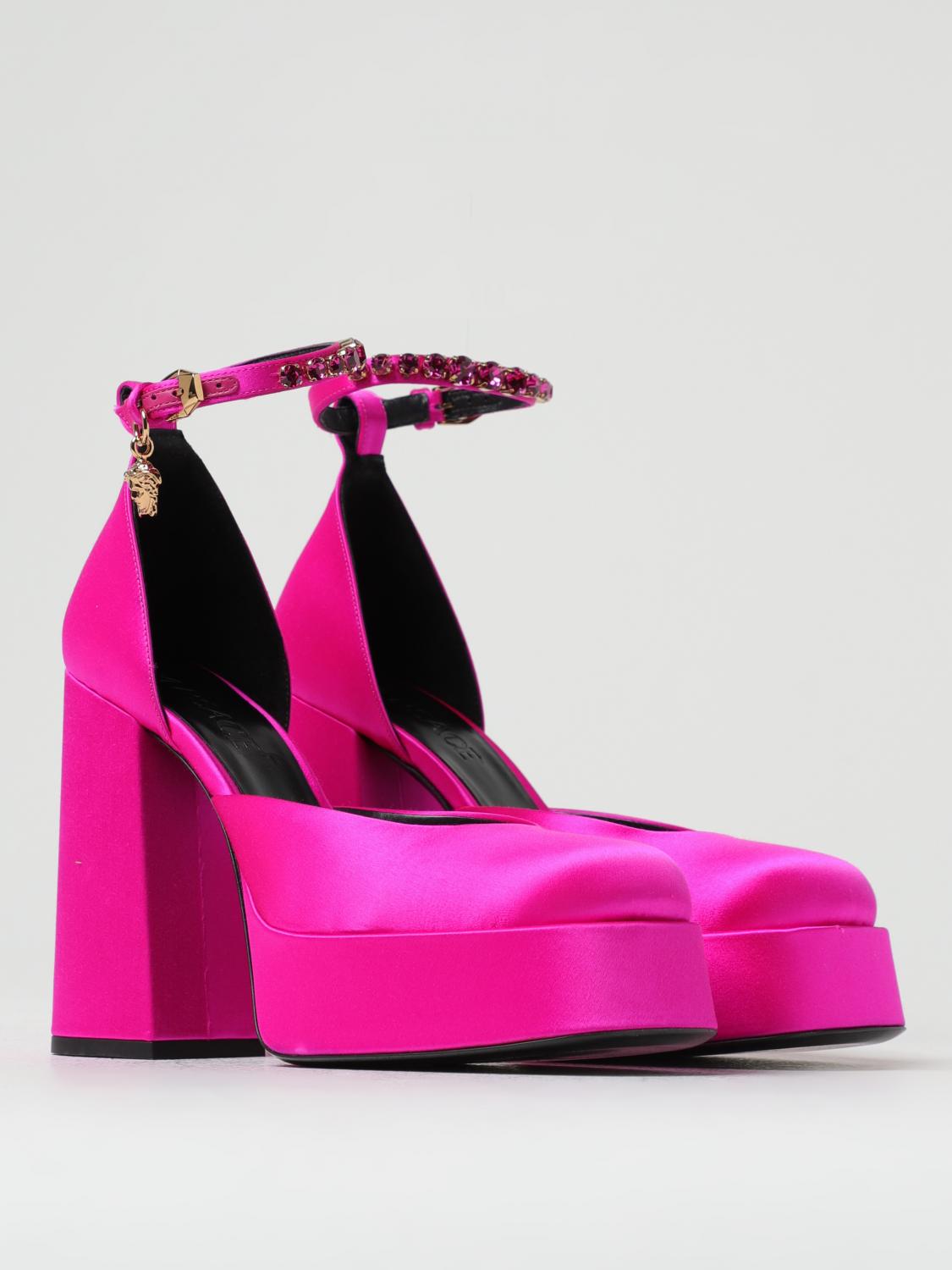 VERSACE: High heel shoes woman - Fuchsia | Versace high heel