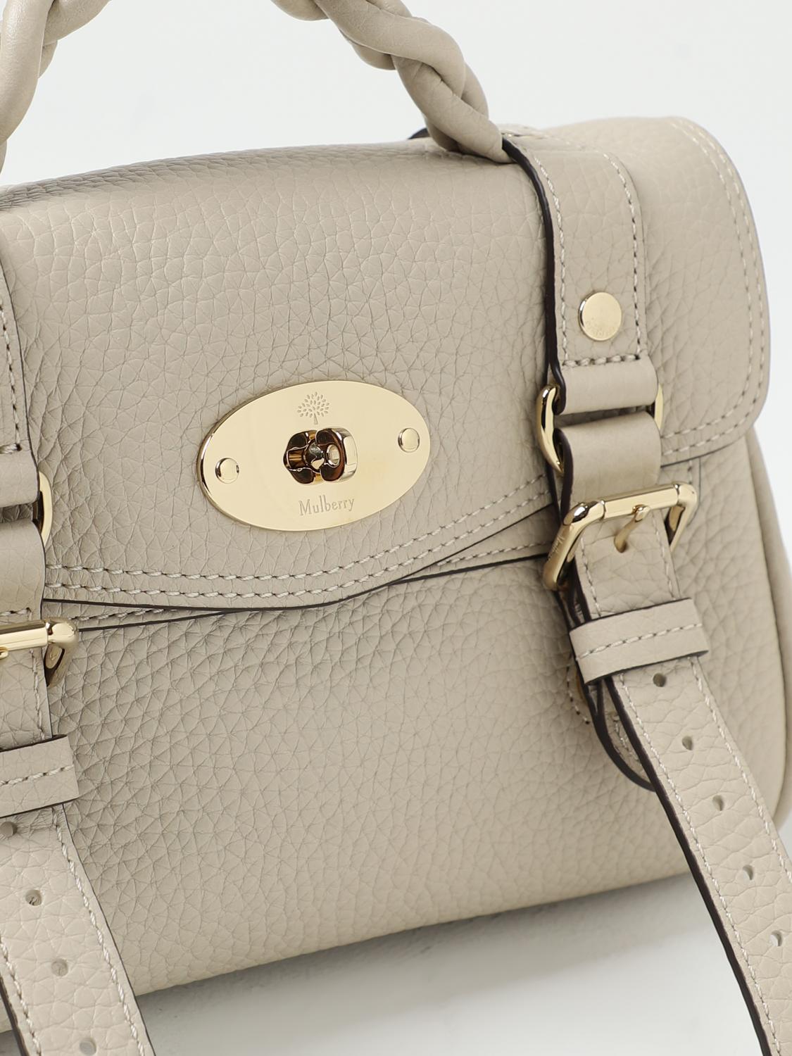 MULBERRY HANDTASCHE: Alexa Mulberry Tasche aus genarbtem Leder, Weiß - Img 3