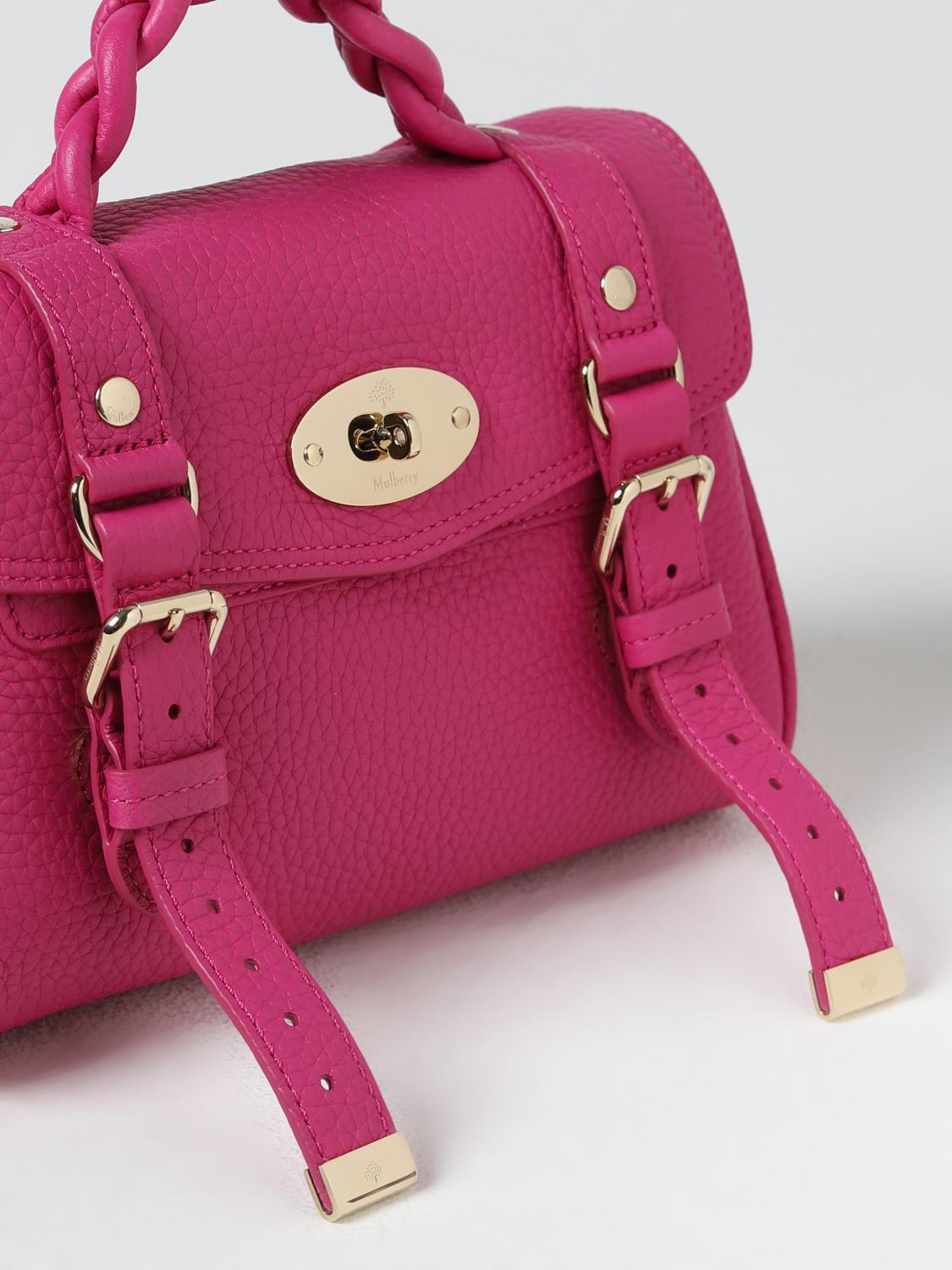 MULBERRY BORSA A MANO: Borsa Alexa Mulberry in pelle a grana, Fuxia - Img 3