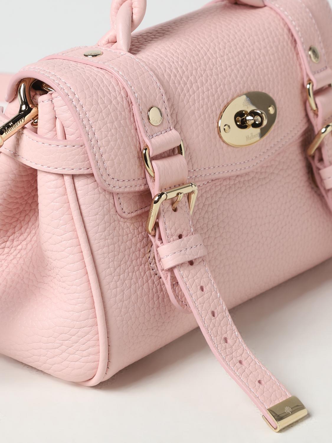 MULBERRY BORSA A MANO: Borsa Alexa Mulberry in pelle a grana, Rosa - Img 3