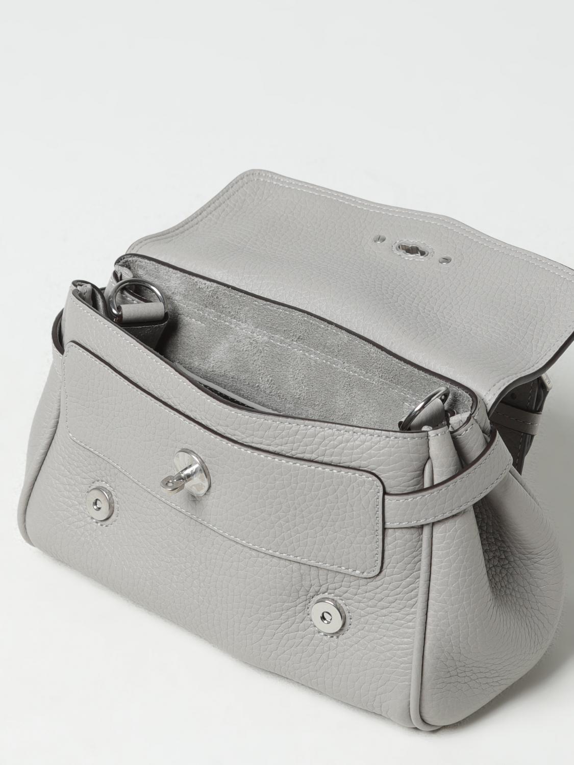 MULBERRY BORSA A MANO: Borsa Alexa Mulberry in pelle a grana, Grigio - Img 3
