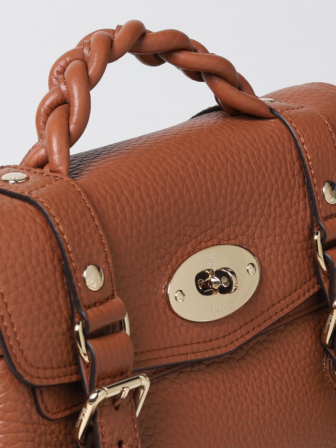 MULBERRY BORSA A MANO: Borsa Alexa Mulberry in pelle a grana, Noce - Img 3