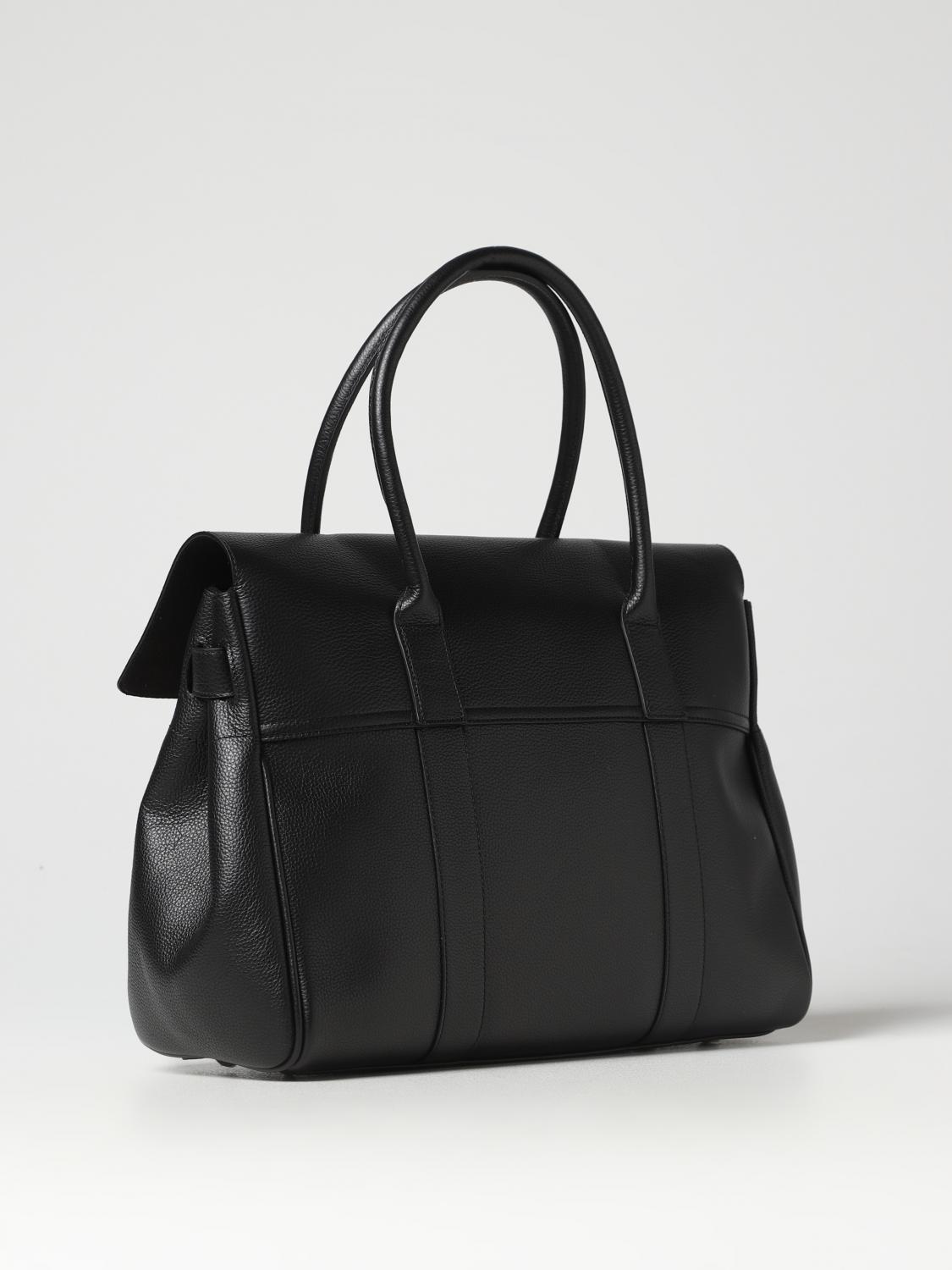 MULBERRY BORSA A MANO: Borsa Bayswater Mulberry in pelle a micro grana, Nero - Img 2