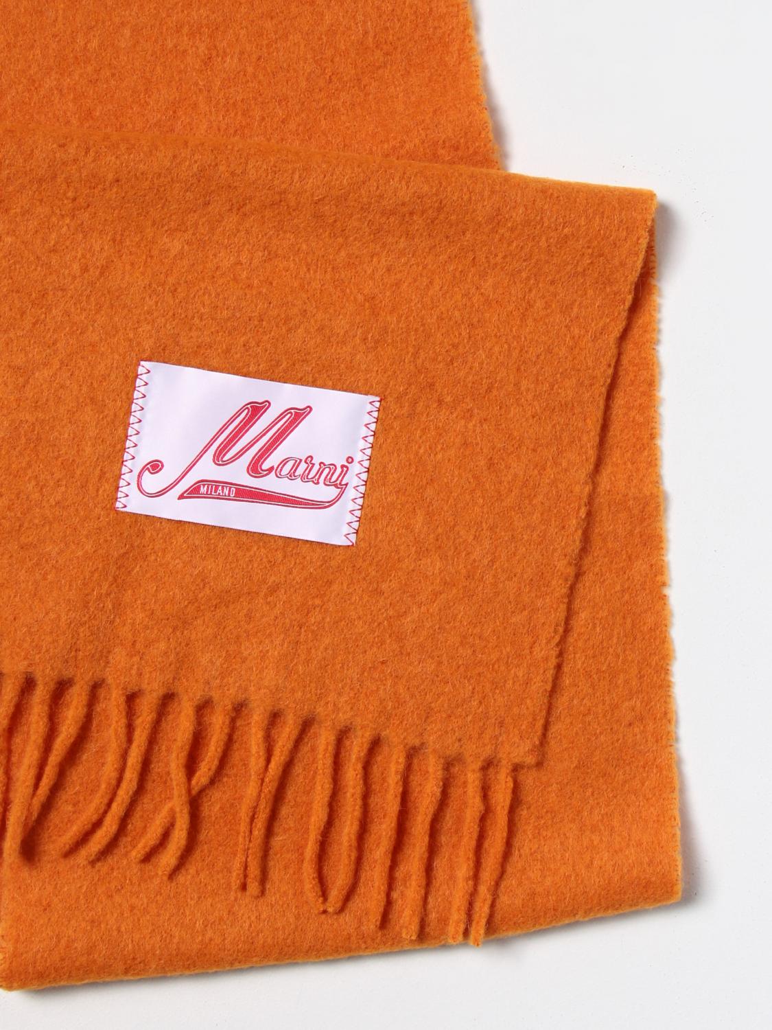 MARNI SCIARPA: Sciarpa Marni in misto lana d'alpaca, Arancione - Img 3