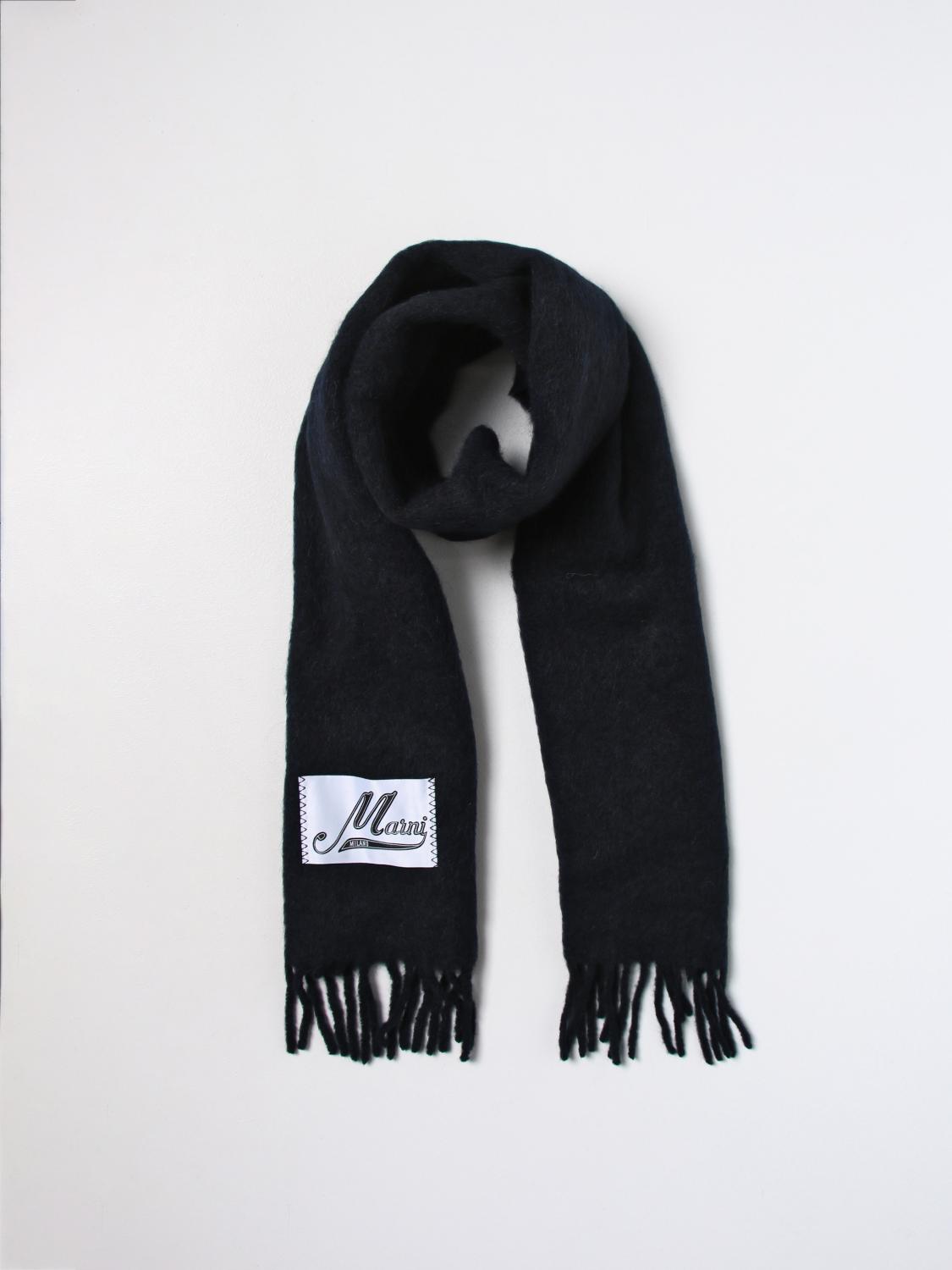 MARNI SCARF: Marni scarf in alpaca wool blend, Blue - Img 2