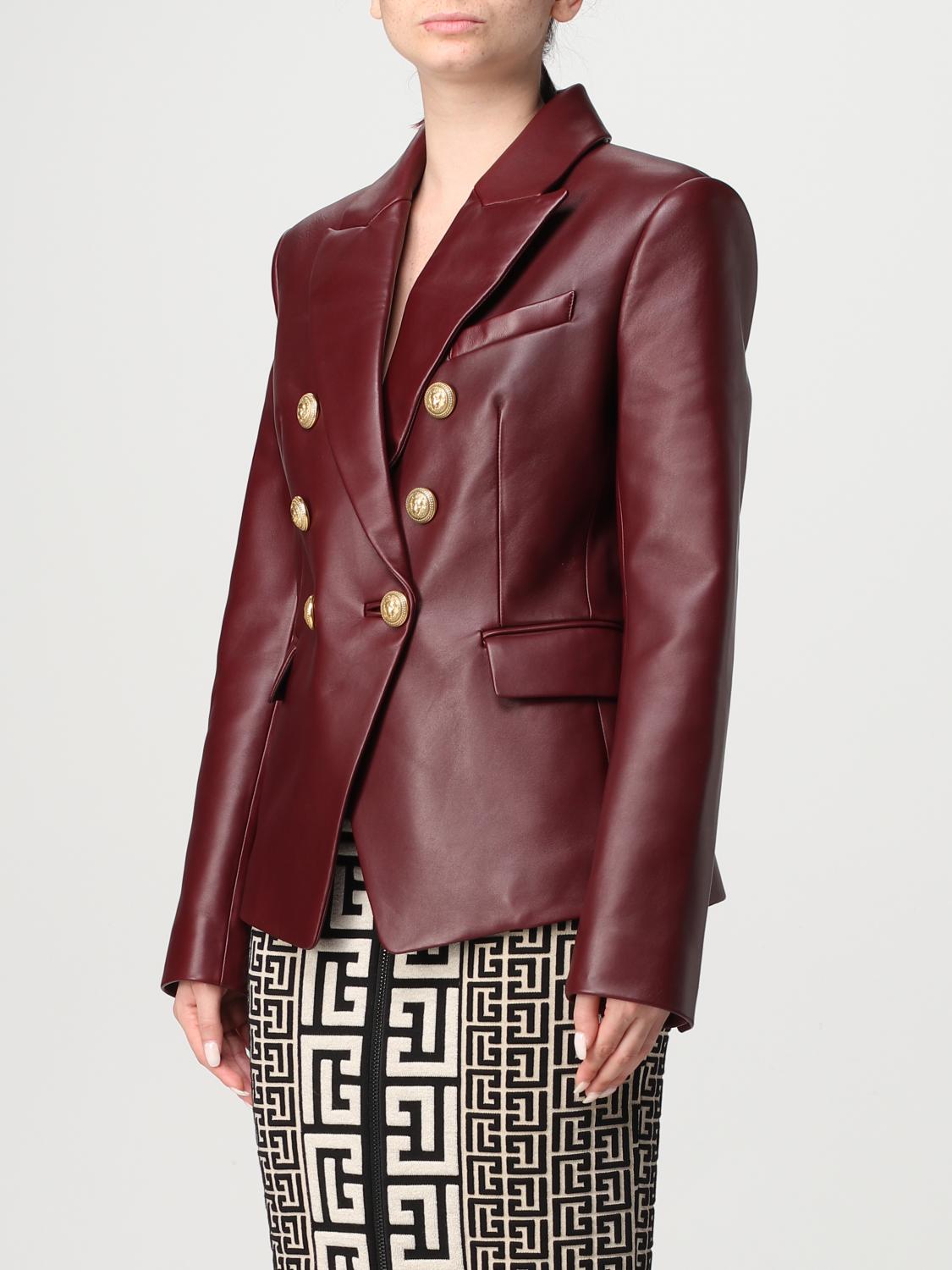 スーツ BALMAIN Women Suit Jackets BF1SG008WB08 0PA Balmain lurex-detail double-breasted Blazer | Black | FARFETCH