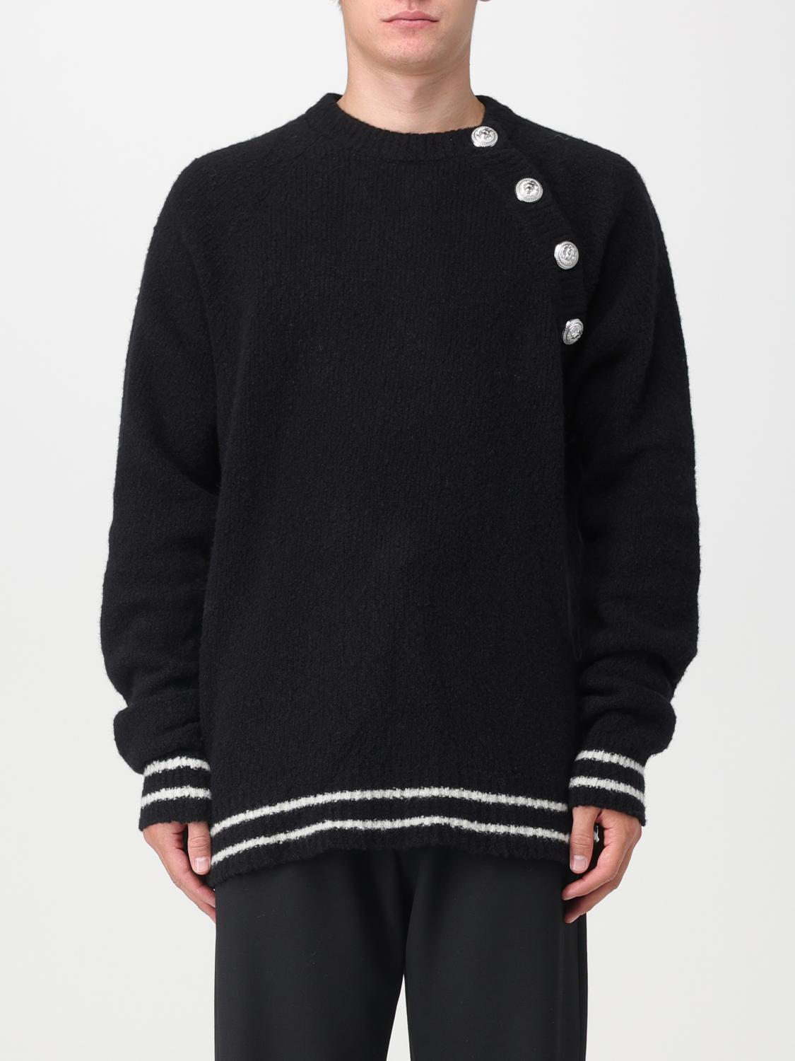 BALMAIN PULLOVER: Pullover herren Balmain, Schwarz - Img 1