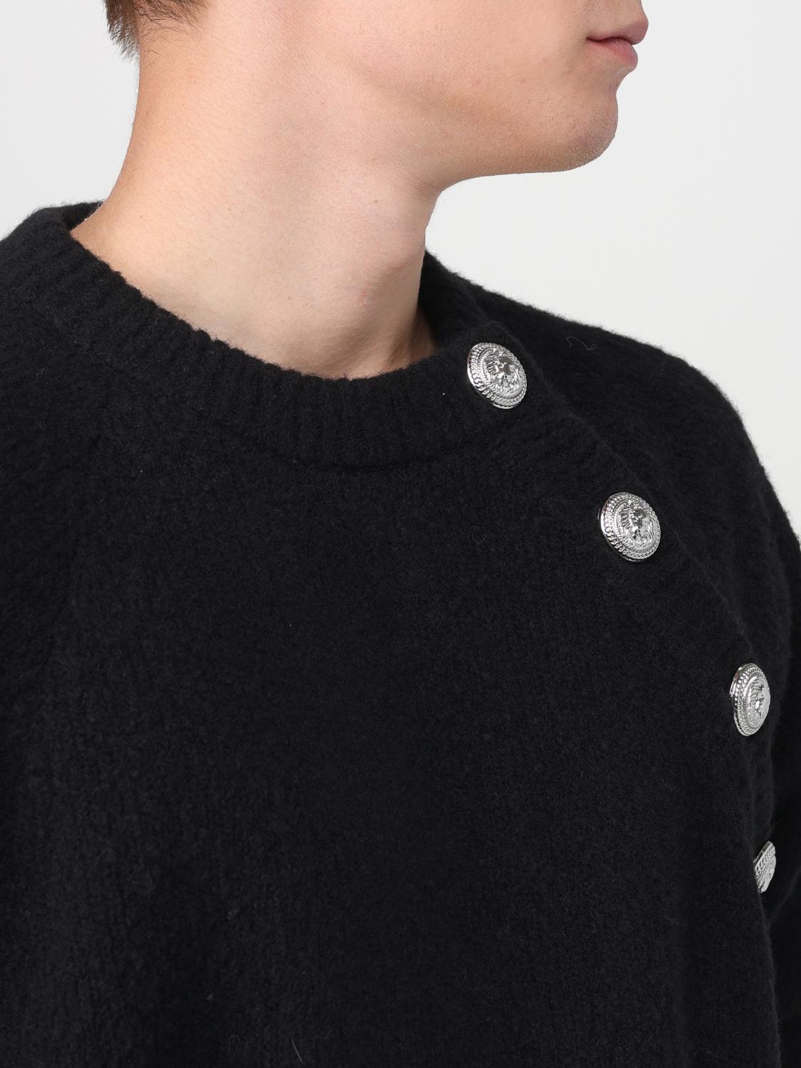 BALMAIN PULLOVER: Pullover herren Balmain, Schwarz - Img 5
