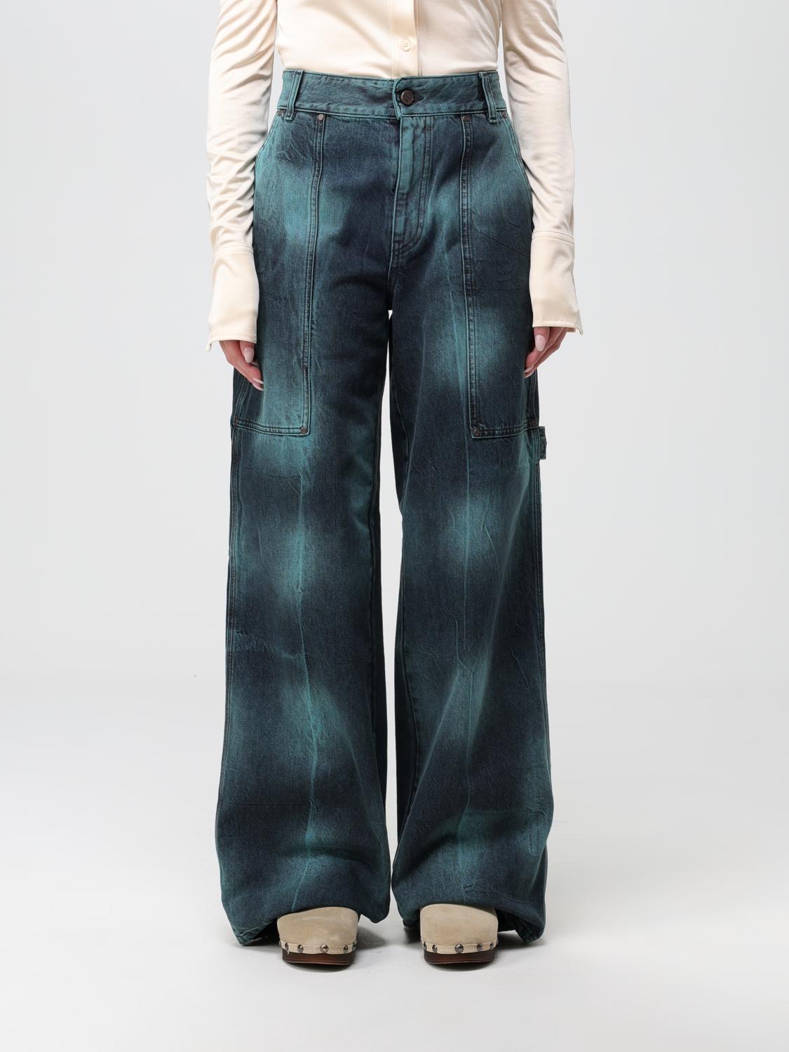デニム・ジーパン STELLA MCCARTNEY Woman Jeans Green 6D01503SPH40 3905 Stella McCartney Outlet: denim jeans - Green | Stella