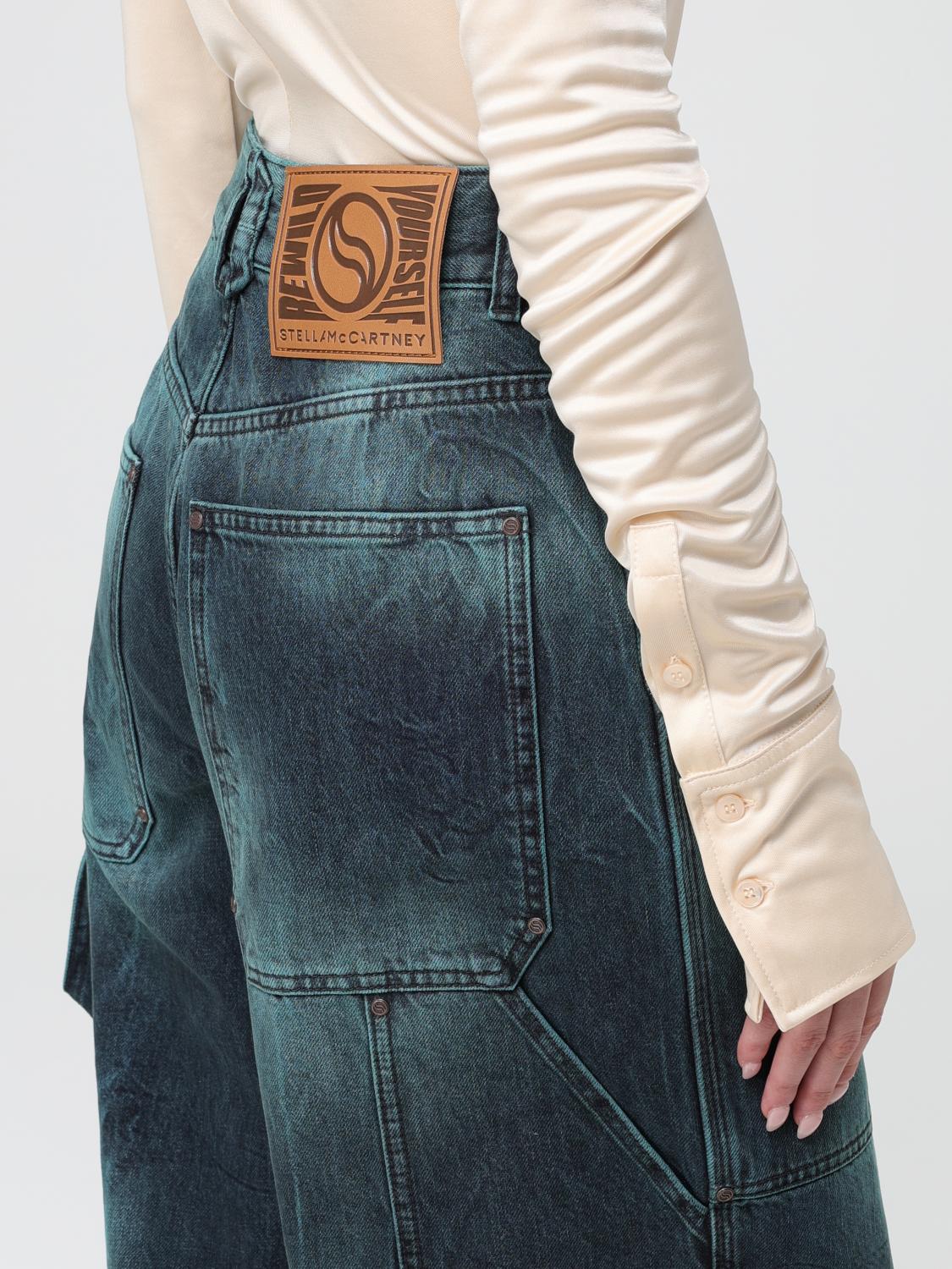 デニム・ジーパン STELLA MCCARTNEY Woman Jeans Green 6D01503SPH40 3905 Stella McCartney Outlet: denim jeans - Green | Stella